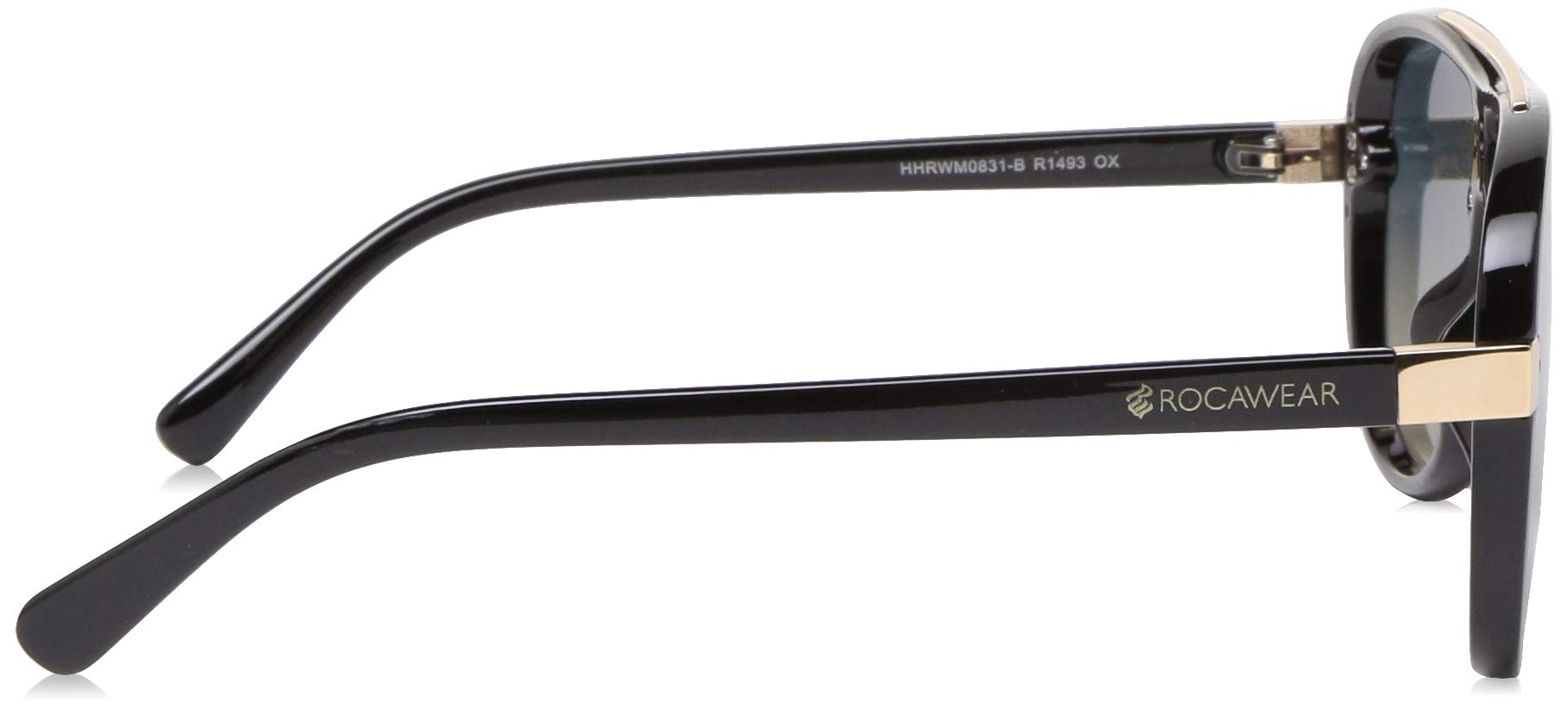 Rocawear Modern UV Protective Aviator Shield Sunglasses for Men & Women - 100% UV Protection Polarized Lenses - Stylish Outdoor Driving, Running, and Beach Wear