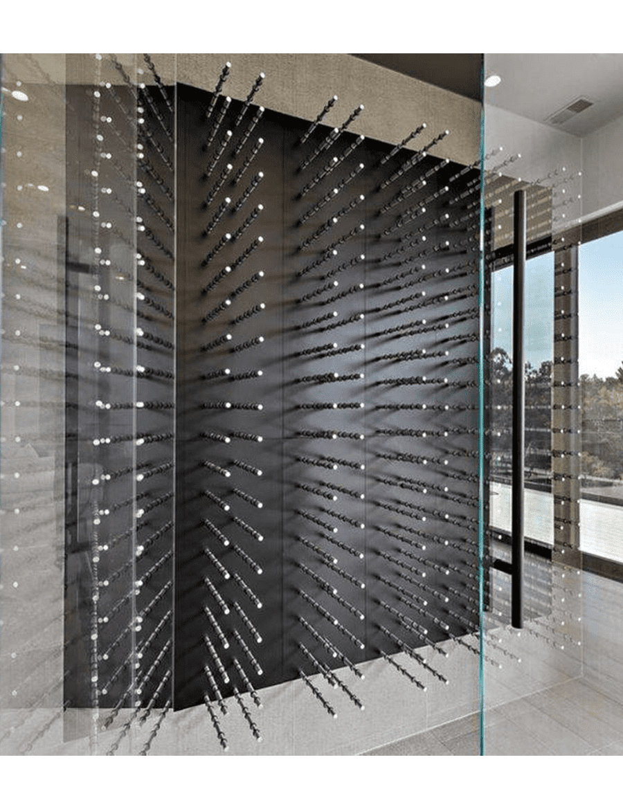 Fusion Wine Wall (Label Forward) - Dark Stain (3 Foot) - Perfect for Home Bars, Wine Cellars, and Kitchen Storage