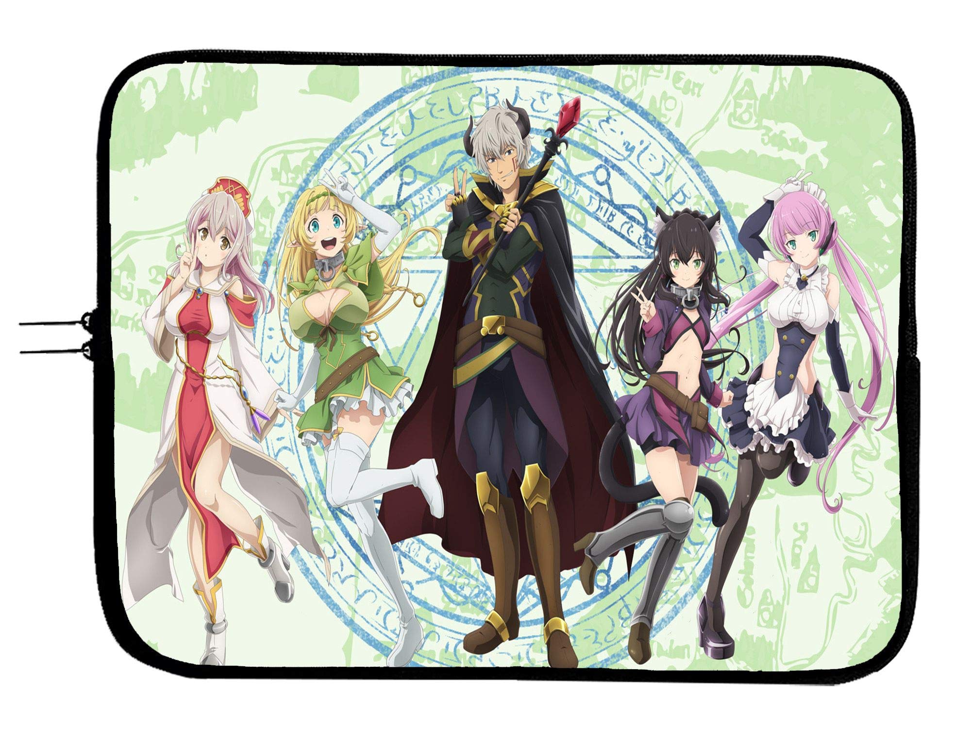 Brand4 How Not to Summon a Demon Lord Anime Laptop Sleeve - Waterproof Neoprene Case for 13-13.3 Inch Laptop/Tablet - Cushioned Protection for School, Work & Travel
