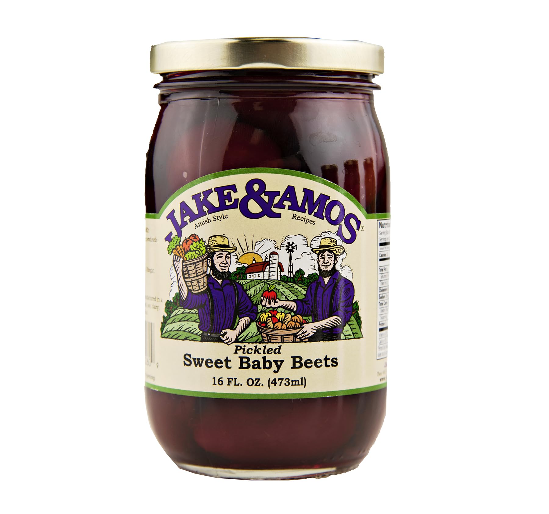 Organic Pickled Sweet Baby Beets - 2 Pack (16 Oz Jars) - Gluten-Free, Non-GMO, No Preservatives - Perfect for Salads, Charcuterie Boards & Healthy Snacking