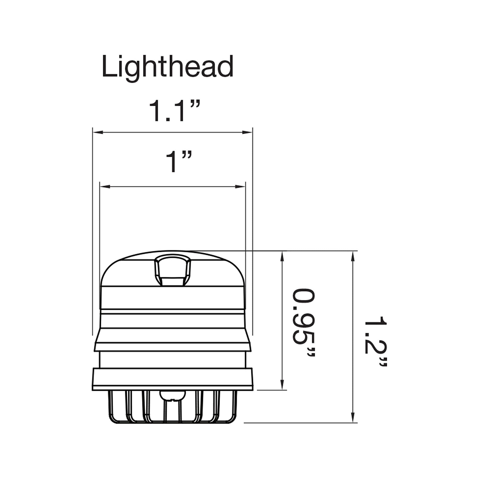 Buyers Products 8891327 Amber/Clear 6 LED Strobe Light - High Visibility Emergency Warning Light for Trucks, Construction Vehicles & Safety Equipment