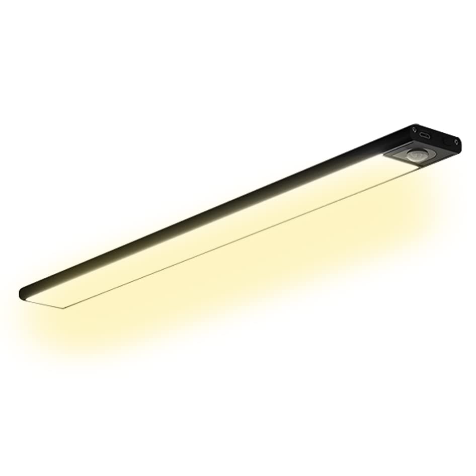 16 Inch Magnetic Under Cabinet Lights - Motion Activated Rechargeable Stick-On LED Lighting for Closet, Kitchen, Hallway, Stairs & Car | Perfect for Dark Spaces & Nighttime Safety