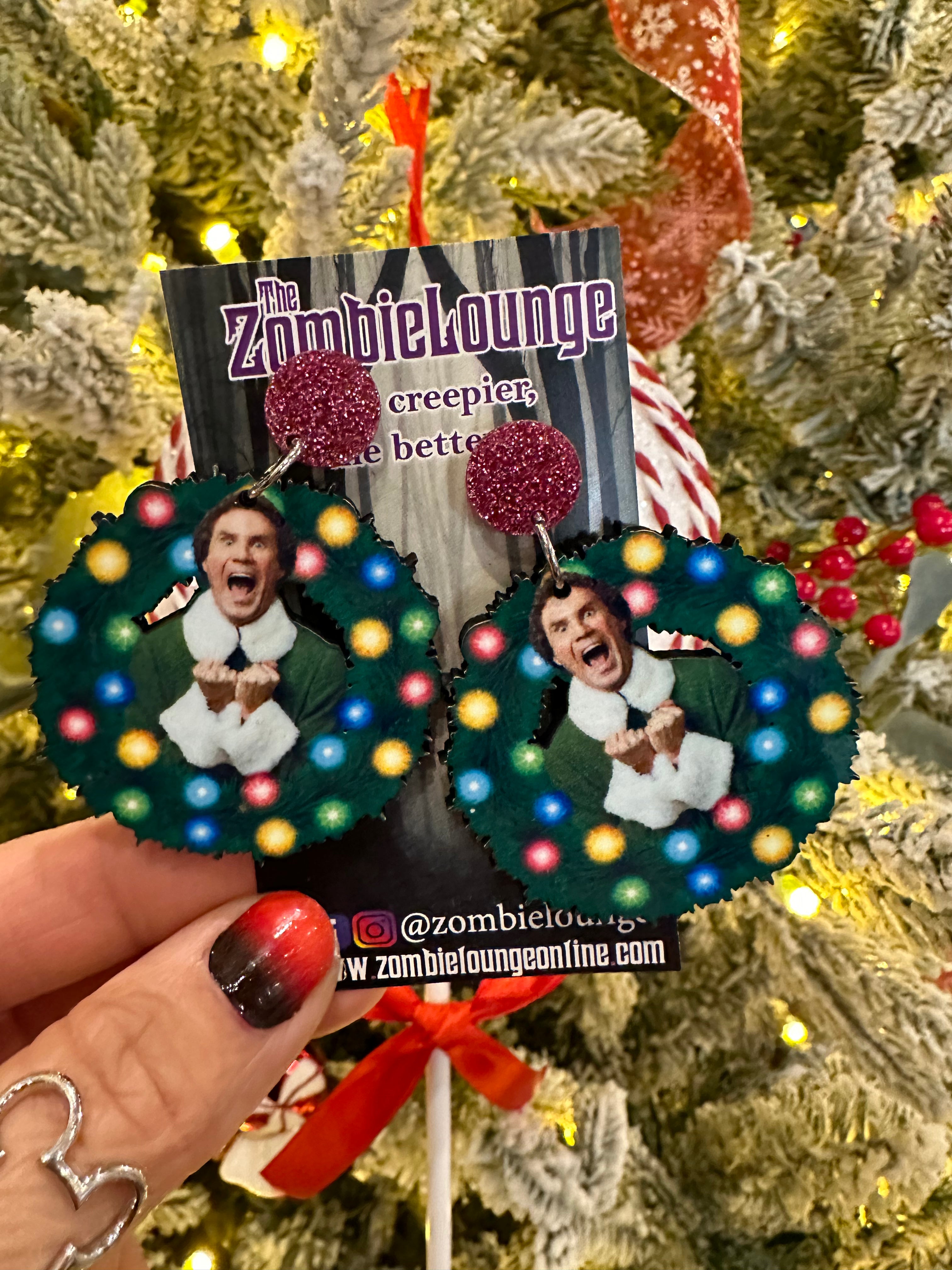 Buddy the Elf Christmas Earrings - Festive Holiday Jewelry for Women - Perfect for Xmas Parties & Gift Giving