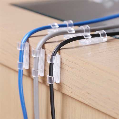 Bakeey 16-Piece Large Wire Cable Holder Clip Winder - Cable Organizer for Home Office, Desk, TV, Computer, and Electronics Management - Perfect for Cord Storage and Organization