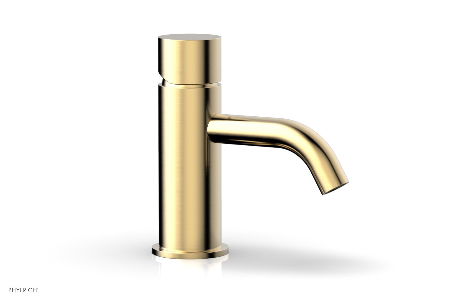 BASIC II Single Hole Bathroom Faucet with Smooth Handle - Modern Waterfall Spout Design for Sink Vanity, Perfect for Home, Hotel, and Office Restroom Renovation