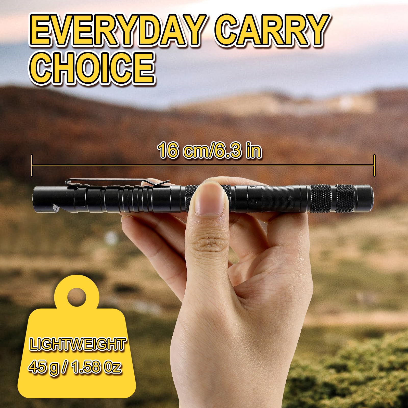**Tactical Pen Gift for Men - Multitool Survival Pen with Stylus, Glass Breaker & LED Light - Perfect Father's Day Gift from Daughter/Wife - Great for Camping, Hiking, EDC & Outdoor Adventures**