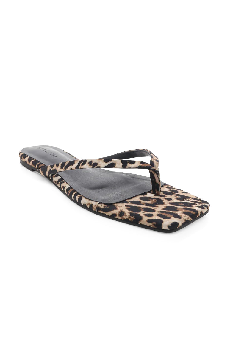 Billini Tove Leopard Print Satin Sandals for Women - Stylish Comfortable Summer Shoes for Beach, Party & Casual Outings