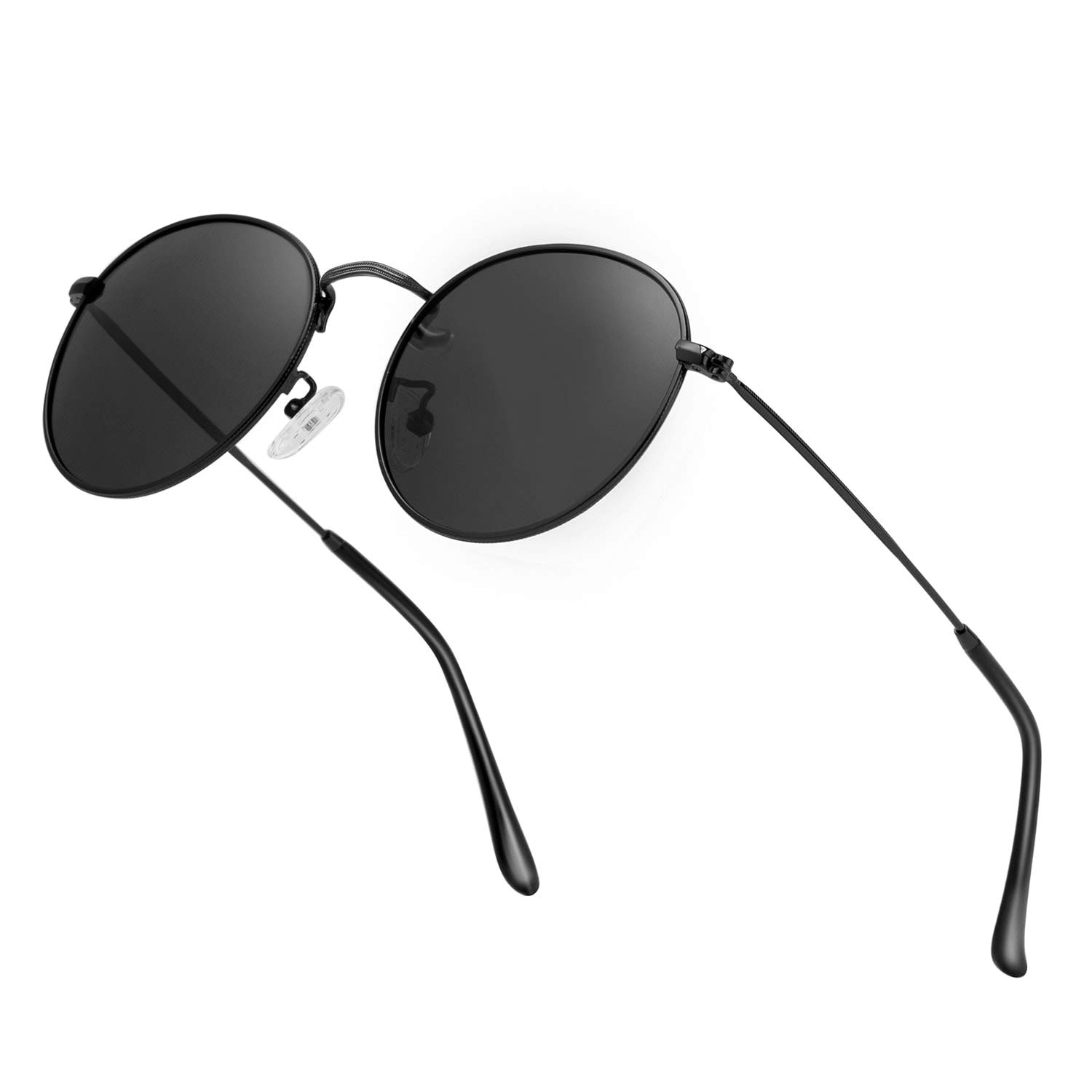 Vintage Round Polarized Sunglasses for Men & Women - Retro Mirrored Lens Metal Frame Circle Shades - Perfect for Driving, Beach & Outdoor Activities