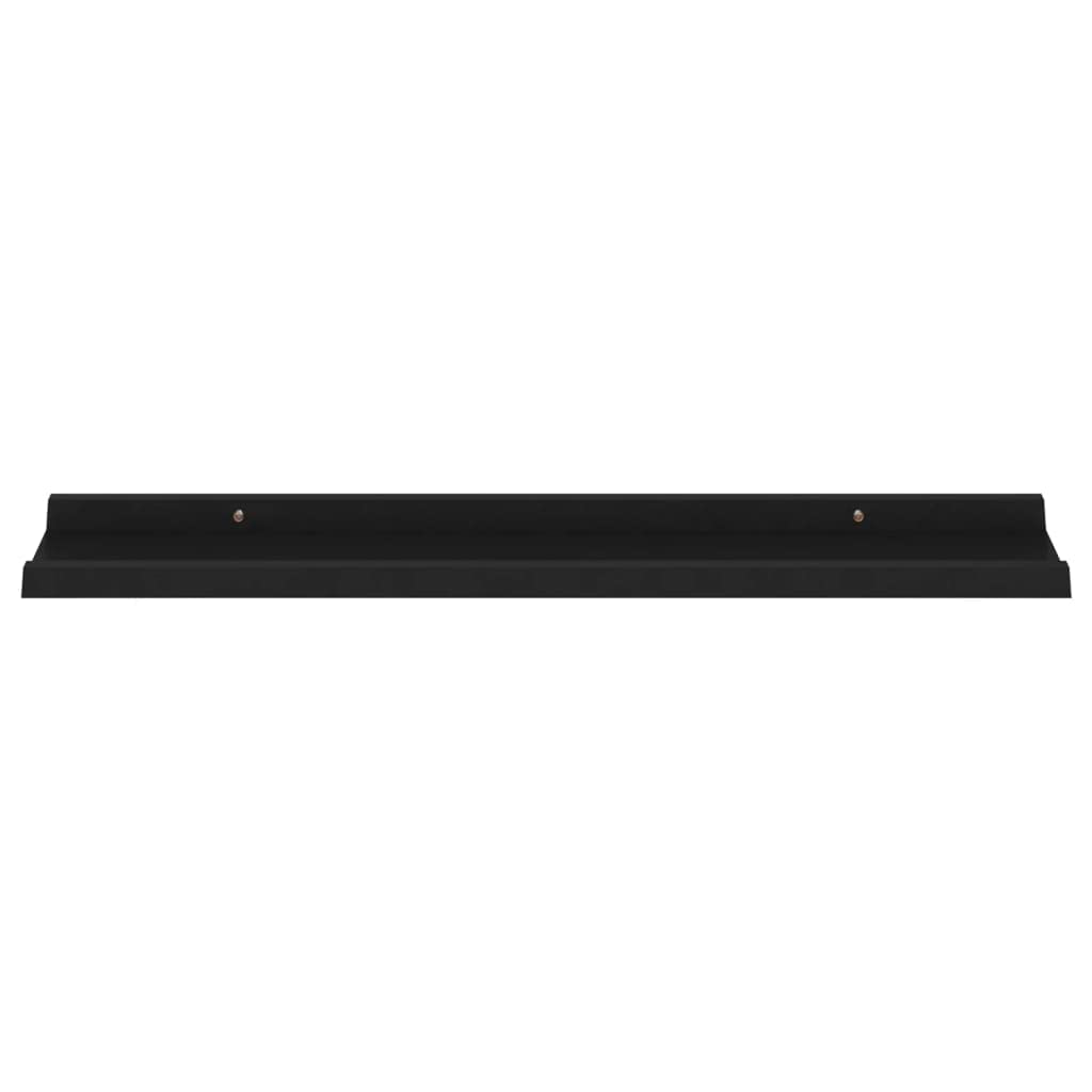 Floating Shelves for Wall - Set of 4 Black Wood Wall Shelves (31.5