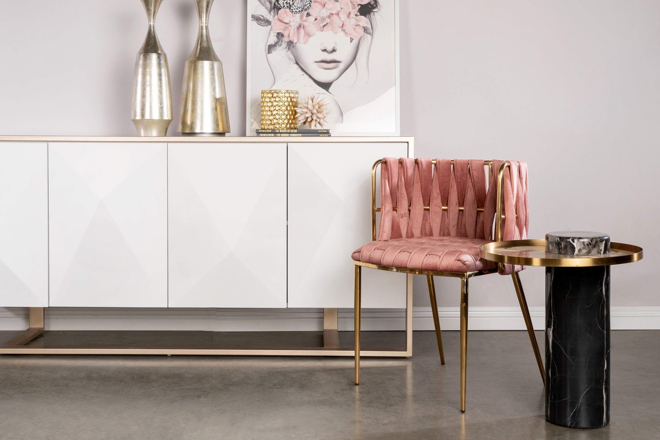 Milano Dining Chair in Rose - Modern Upholstered Accent Chair for Dining Room, Kitchen, or Office - Perfect for Home Decor and Entertaining