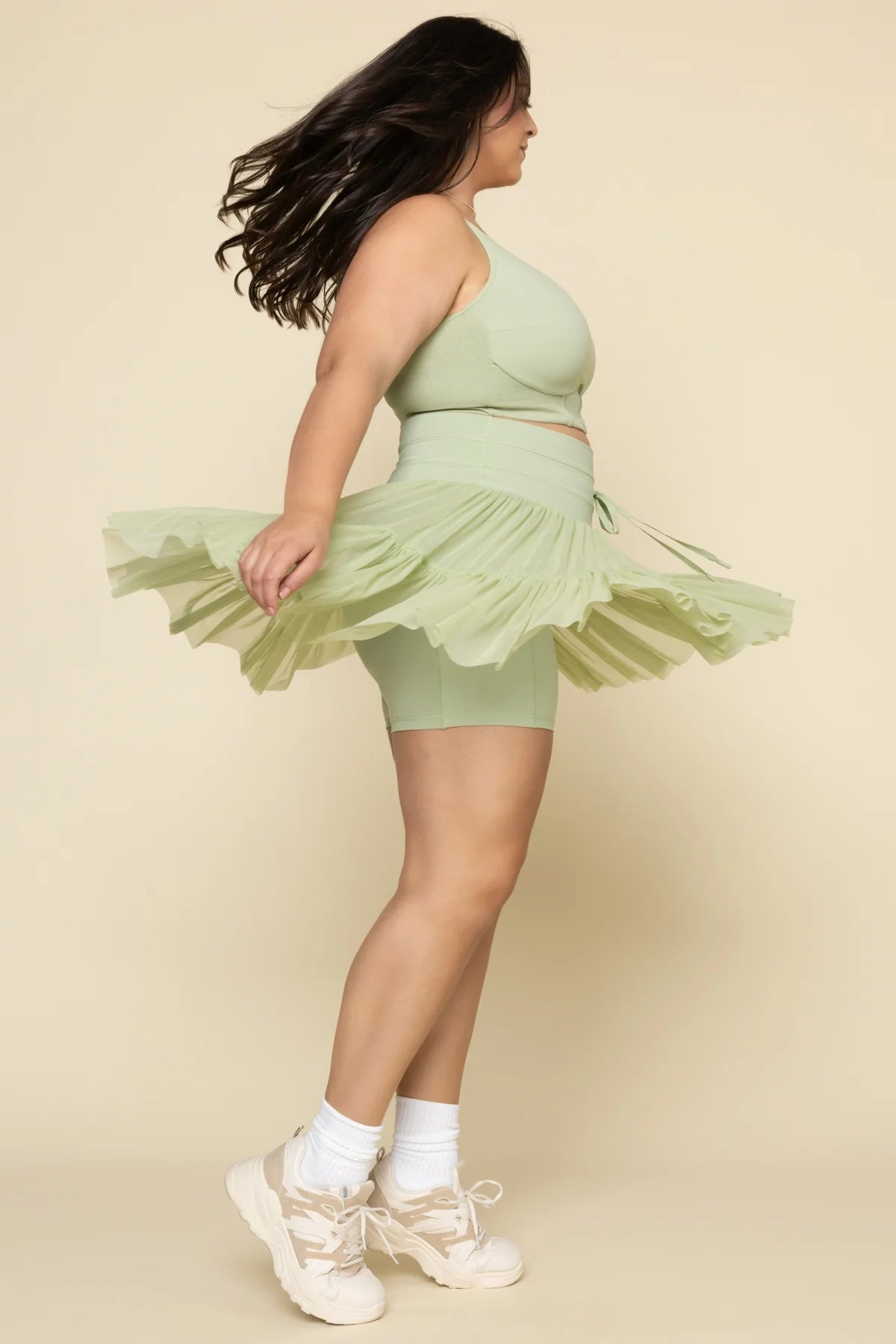 Pirouette Skort in Pistachio Green - Women's Athletic Skirt for Tennis, Golf & Yoga | Comfortable & Stylish Activewear