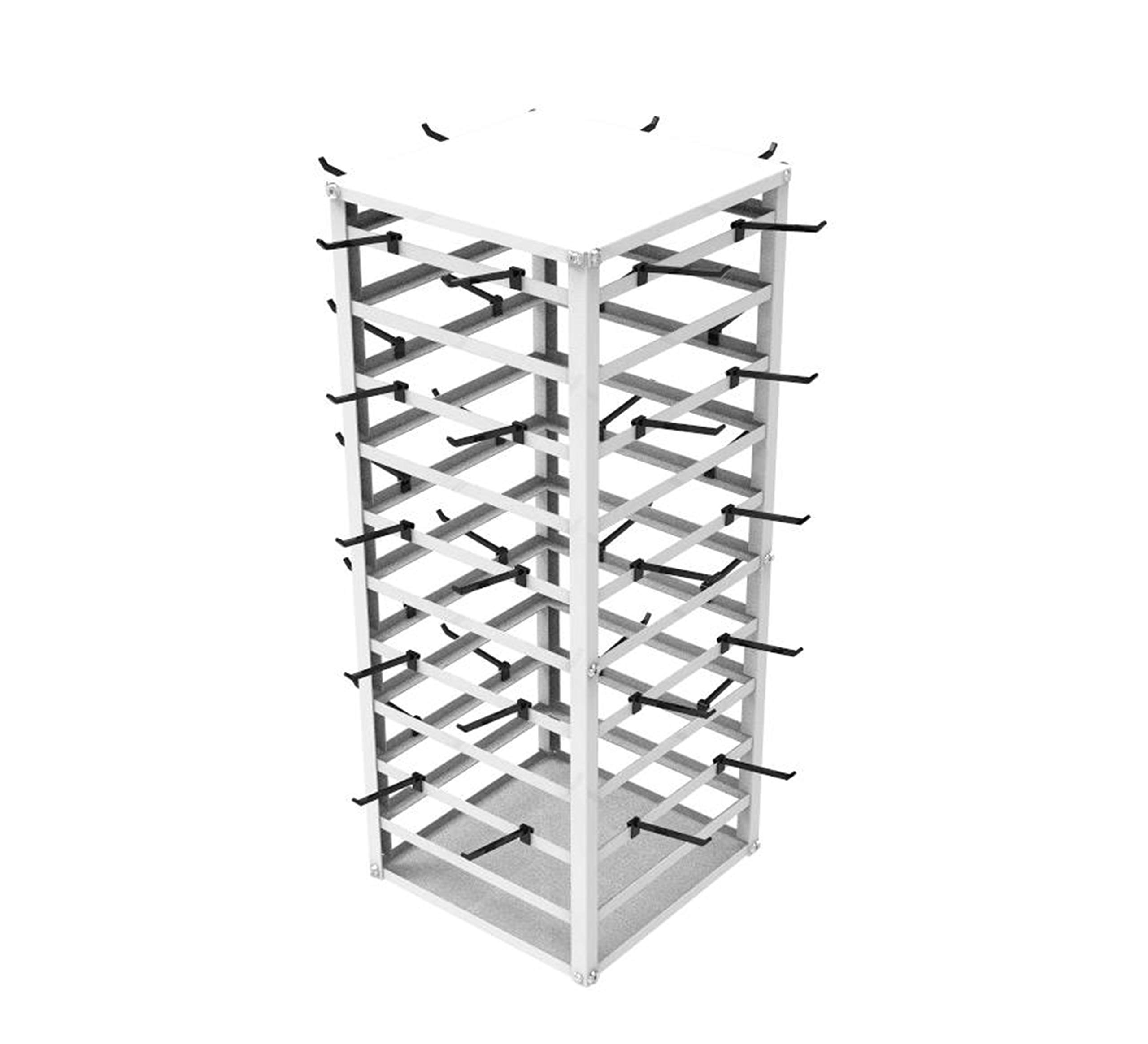 FixtureDisplays® 10-Tier Spinning Jewelry Display Stand - 12x12x32