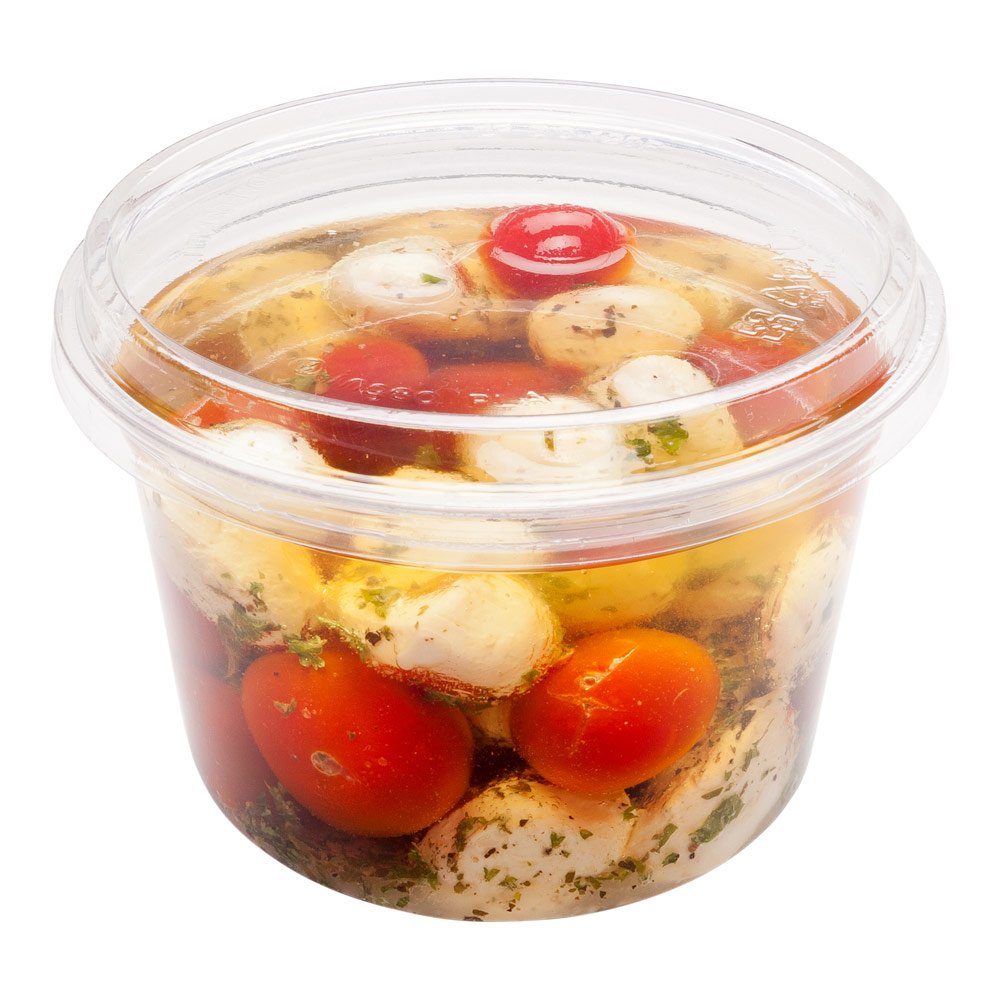 50 Pack Clear PLA Plastic Condiment Cup Lids - Basic Nature To-Go Container Lids for Deli Containers & Takeout Orders | Eco-Friendly Flat Lids for Restaurants, Food Service & Catering | Perfect for Sauces, Dressings & Portion Control