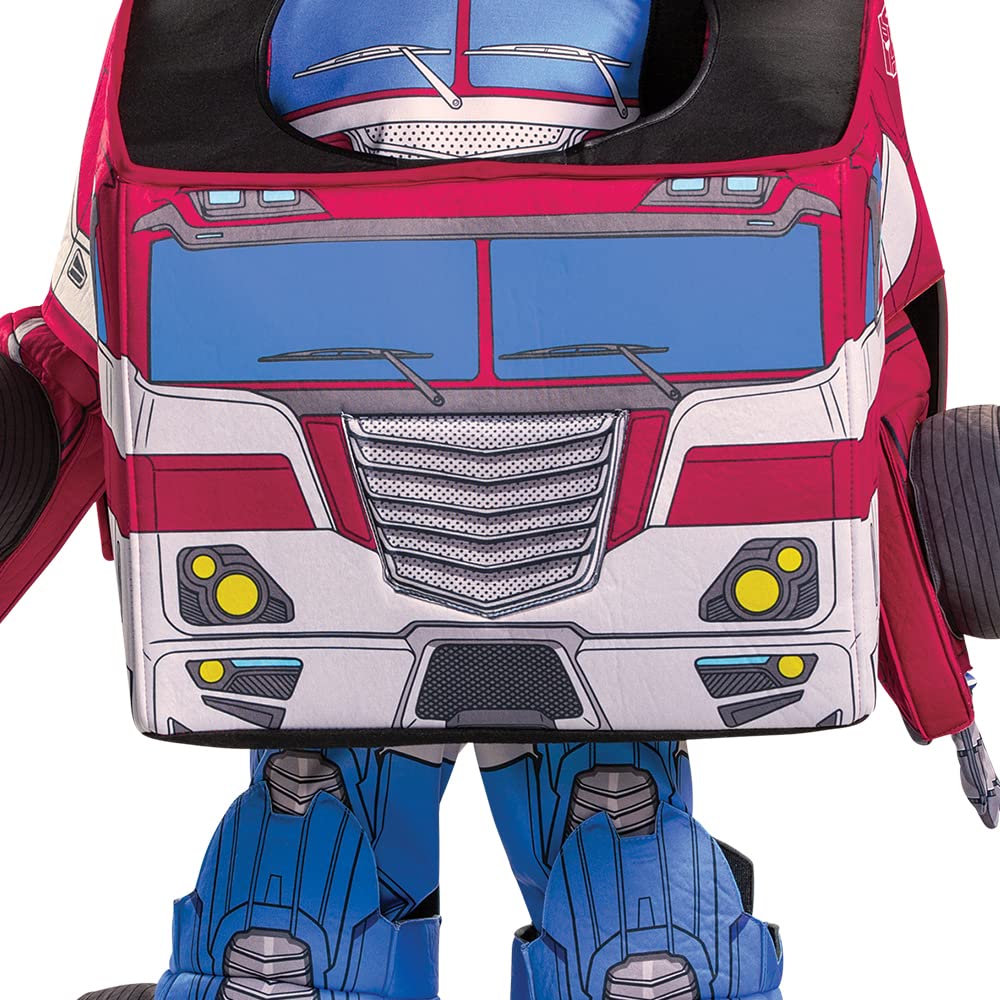 Official Optimus Prime Transforming Costume for Boys - Convertible Character Suit | Halloween Cosplay, Birthday Party & Comic-Con Outfit