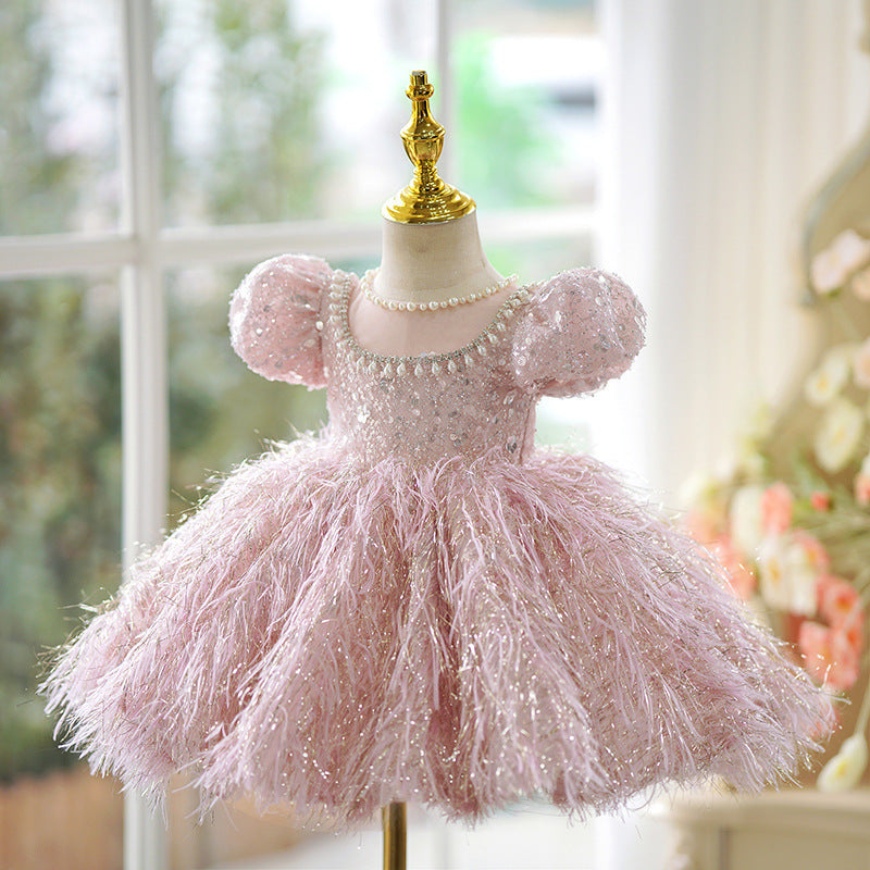 Elegant Baby Girls Festival Dress - Toddler Birthday Party & Beauty Pageant Gown for Special Occasions | Perfect for Holidays, Photoshoots & Celebrations