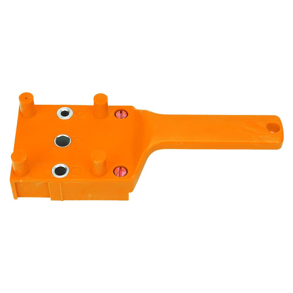 Quick Doweling Jig Drill Guide - 1Pcs Plastic Tool for 6/8/10mm Drill Bits (Bright Orange) - Perfect for Woodworking, Furniture Assembly & DIY Projects