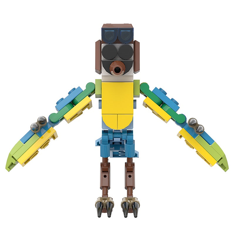 70PCS MOC Indigo Park Magic Parrot Building Blocks Set - Creative DIY Construction Toy for Kids & Adults - Perfect for Birthday Gifts, Home Decoration, and STEM Learning Activities