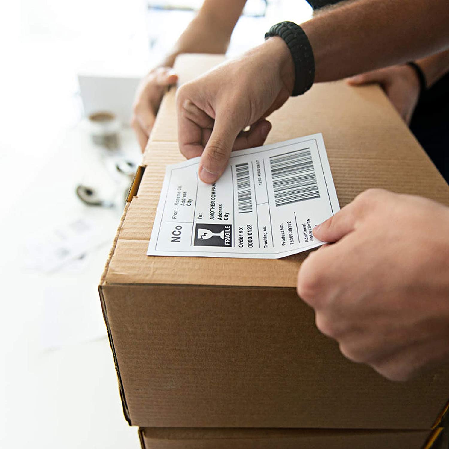 4x6 Thermal Labels - Fan Fold 500 Sheets for Shipping, Mailing & Inventory - Compatible with Zebra, Rollo & Thermal Printers - Perfect for Ecommerce, Logistics & Small Business Use