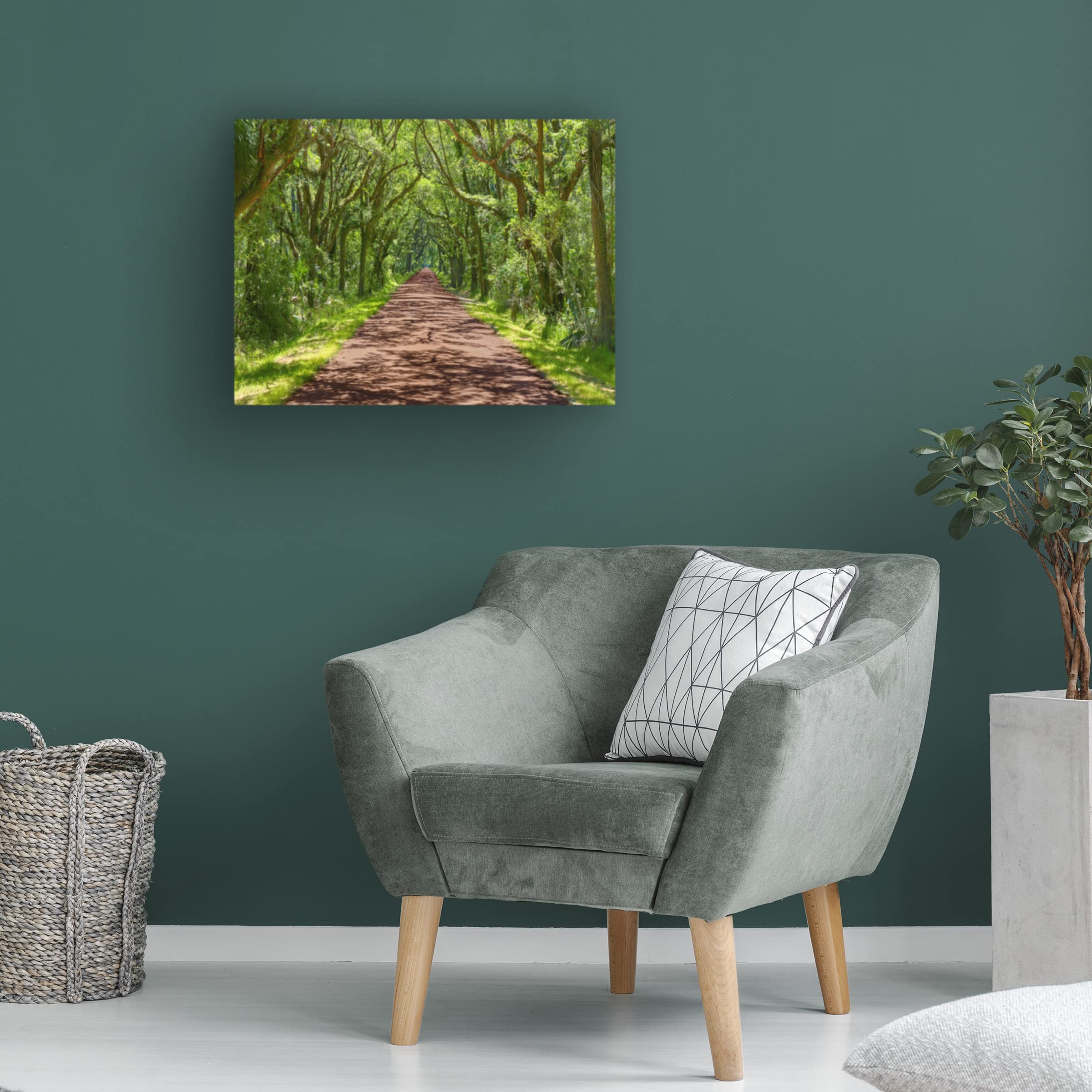 Trademark Fine Art 'Country Road Photo IV' Canvas Art Print by James McLoughlin - Rustic Landscape Wall Decor for Living Room, Bedroom & Office