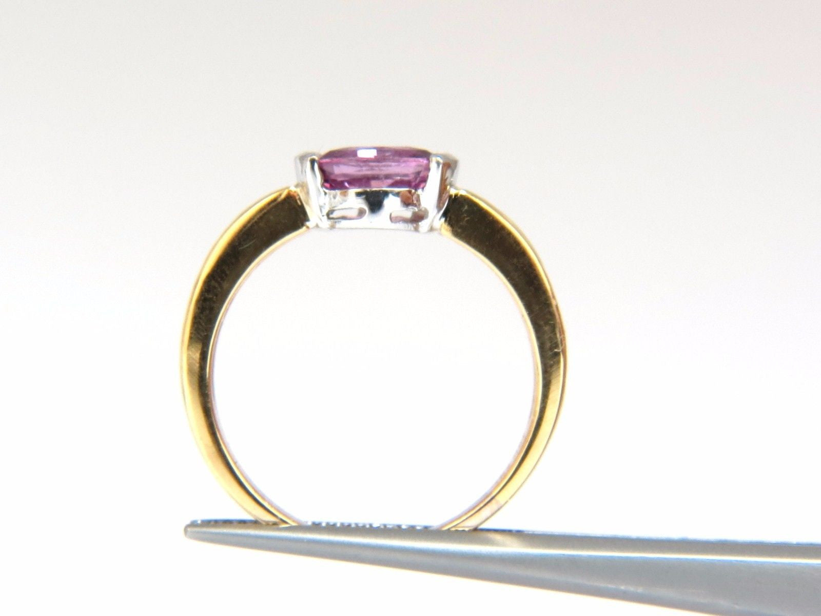 1.78CT GIA Certified Natural No Heat Bright Pink Sapphire & Diamond Ring in 18K Gold - Perfect for Engagement, Anniversary & Special Occasions
