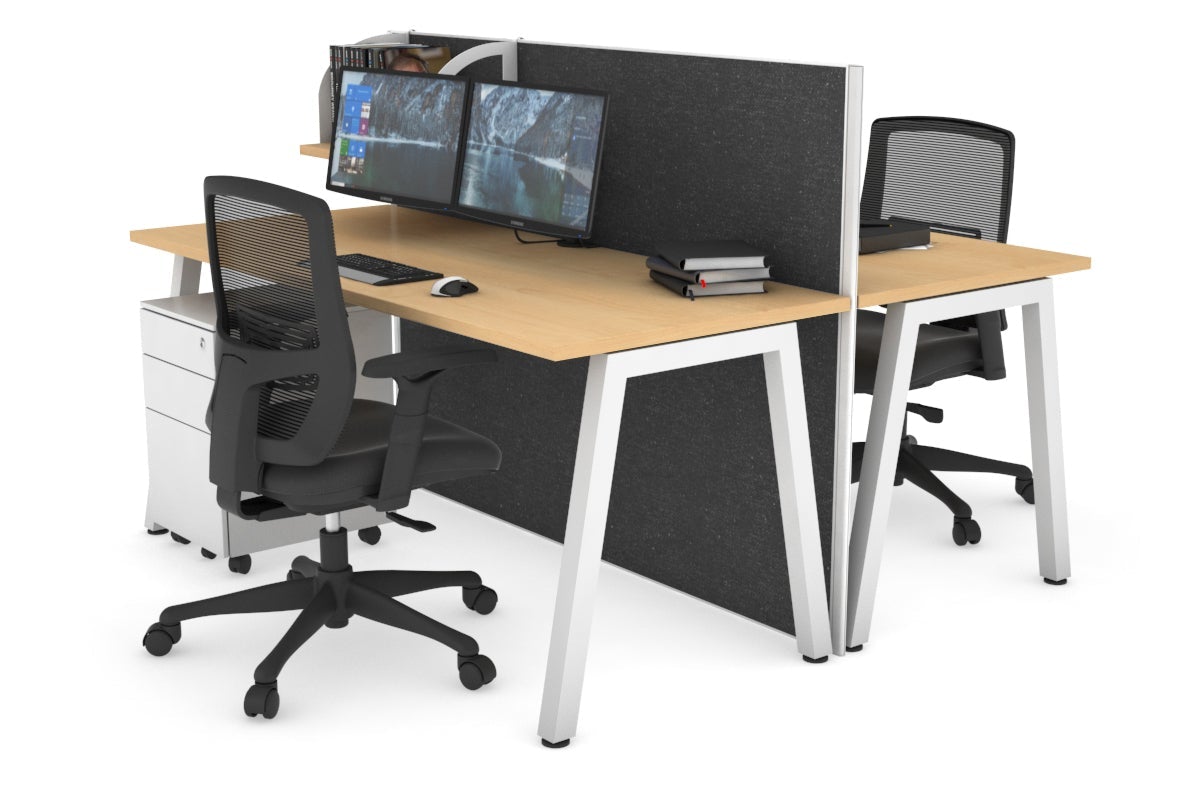 Horizon Quadro 2-Person Office Workstation Bench with A-Legs - 47.2