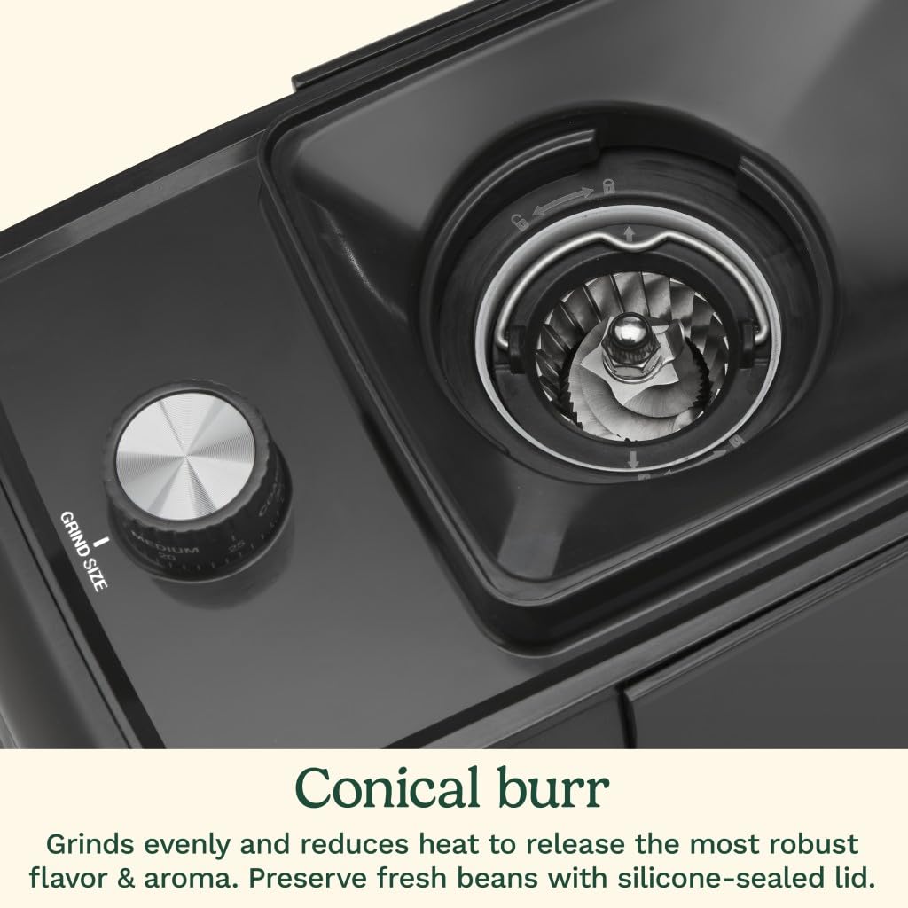 Cuisinart Conical Burr Coffee Grinder for Espresso & Drip Coffee - Perfect for Home Baristas & Coffee Enthusiasts - Ideal for Fresh Ground Coffee in Kitchens & Cafes