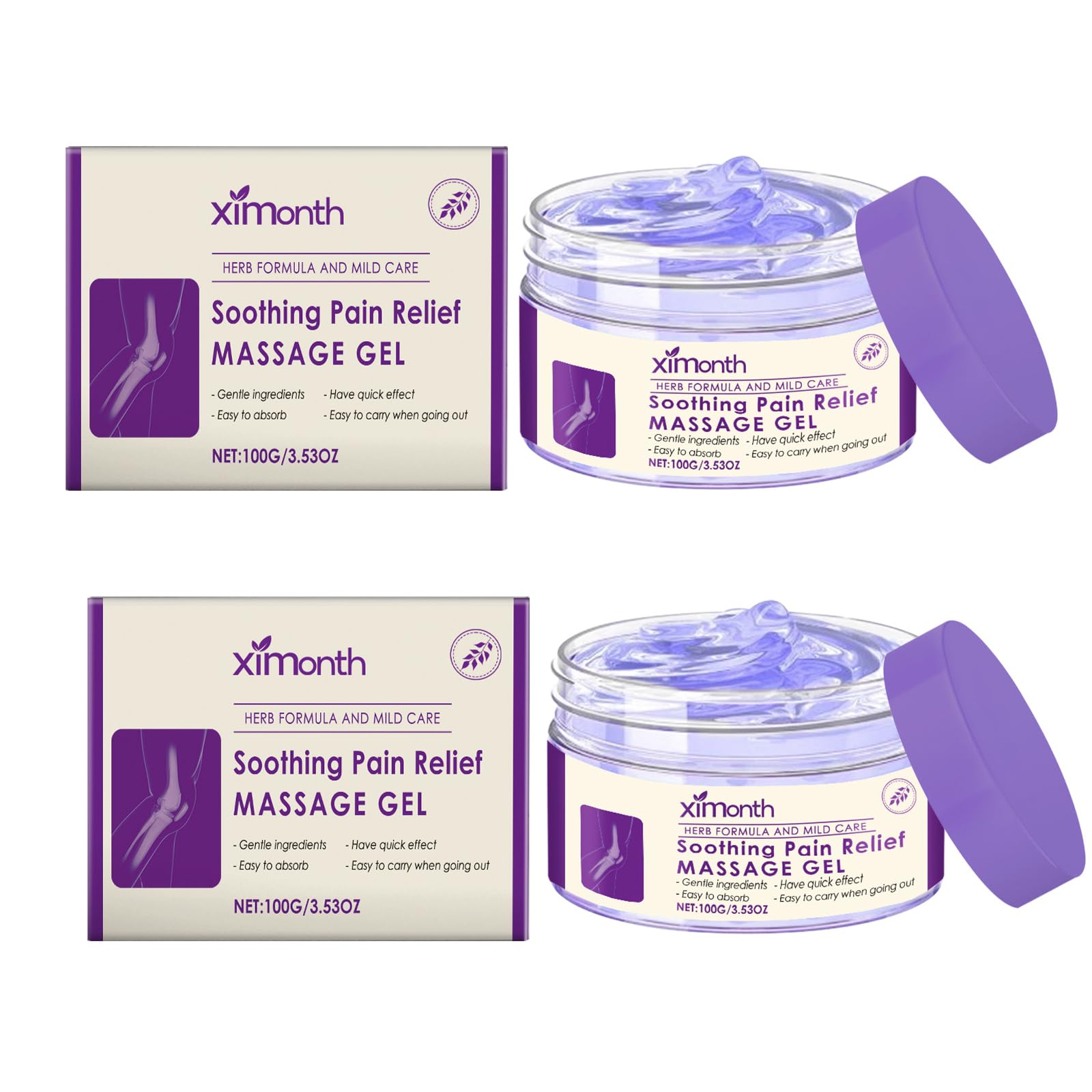Kresin Joint Pain Relief Gel - Purple Muscle & Joint Repair Cream for Back, Hands, Knees - Fast-Acting Arthritis & Inflammation Support - Ideal for Athletes, Seniors & Active Lifestyles