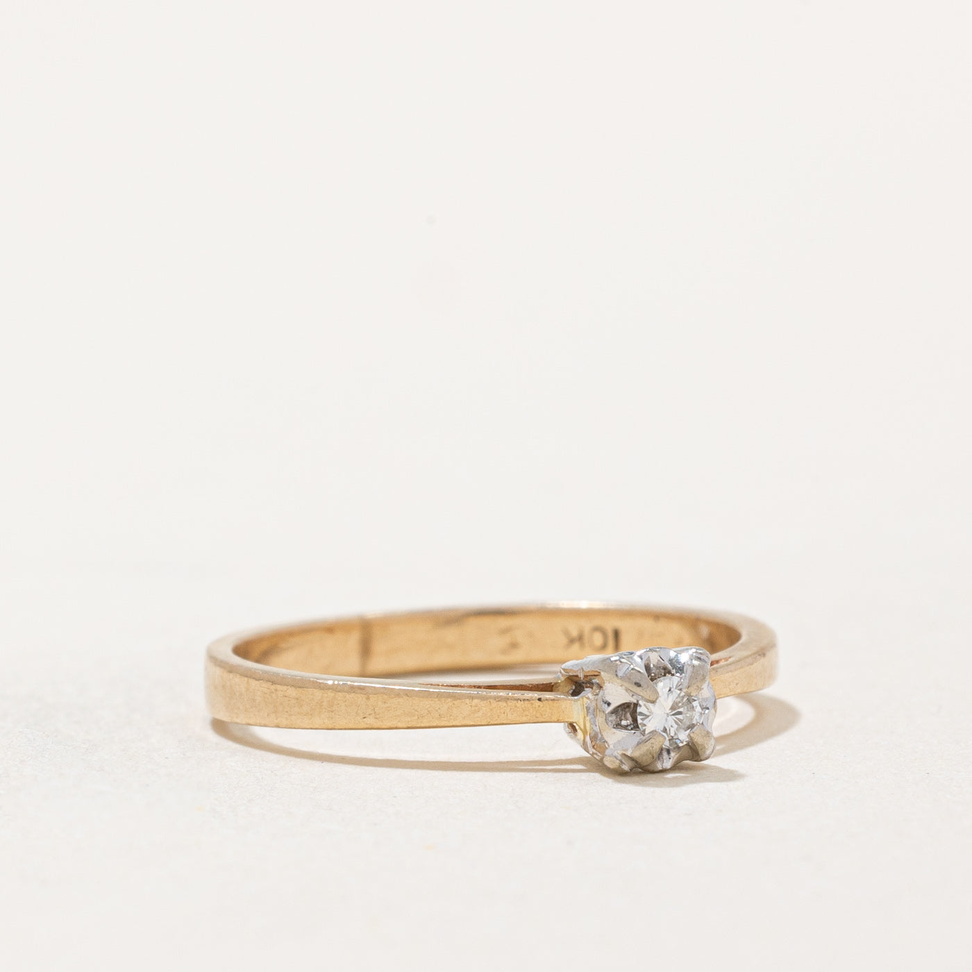 0.03ct Illusion Set Diamond Ring - Size 4.5 | Elegant Wedding Band, Anniversary Gift for Her | Perfect for Engagement, Proposal & Special Occasions