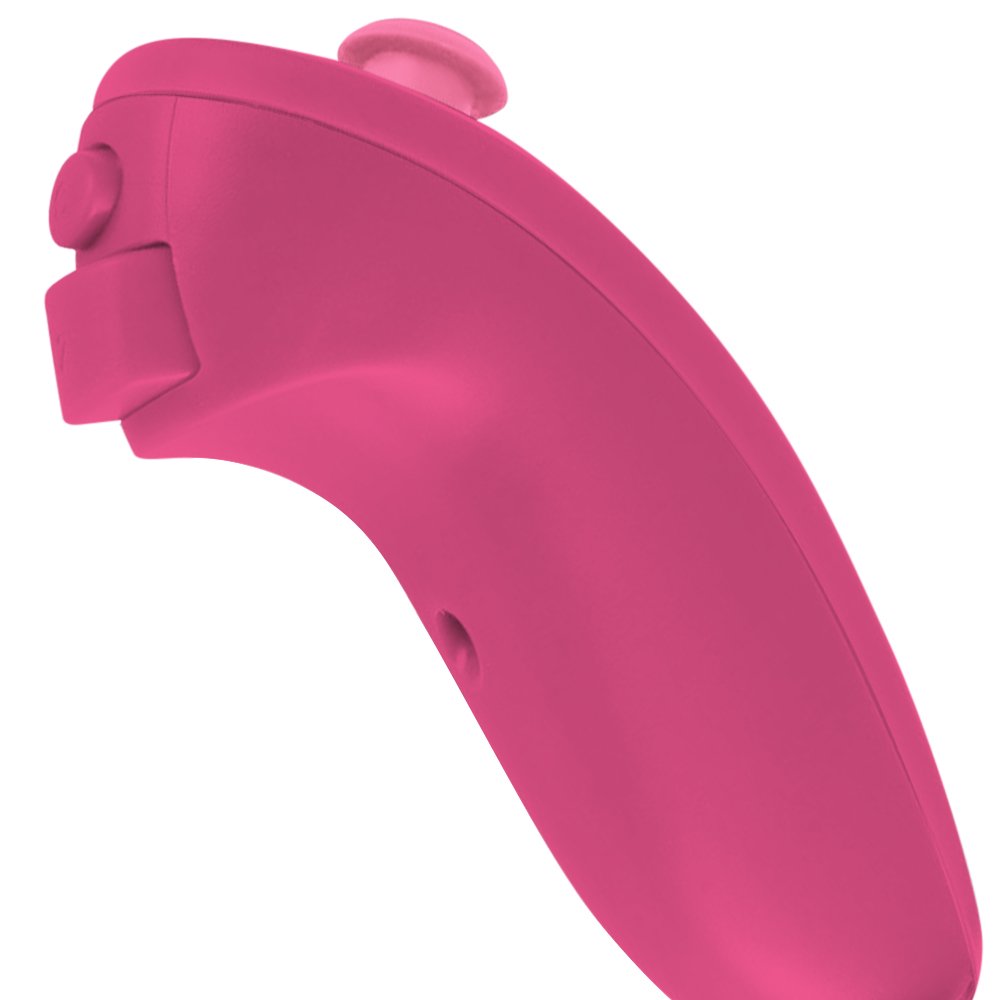 AFUNTA Wii U Nunchuck Controller - 2 Pack Replacement for Wii U Video Game Accessories (Pink) - Perfect for Multiplayer Gaming and Motion Control Fun
