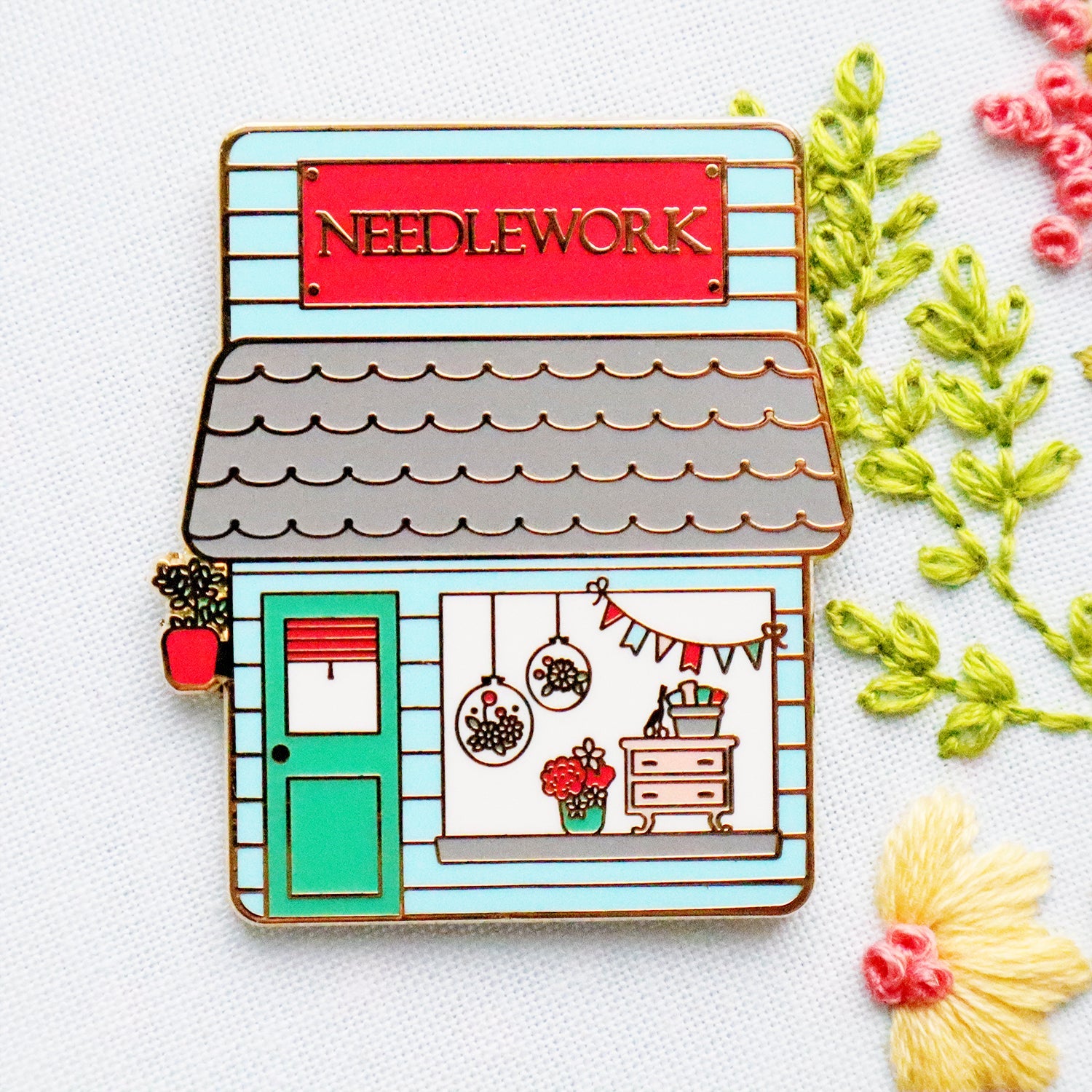 Main Street Needle Minder - Premium Magnetic Needle Holder for Embroidery & Cross Stitch - Perfect for Sewing, Knitting, and Craft Projects