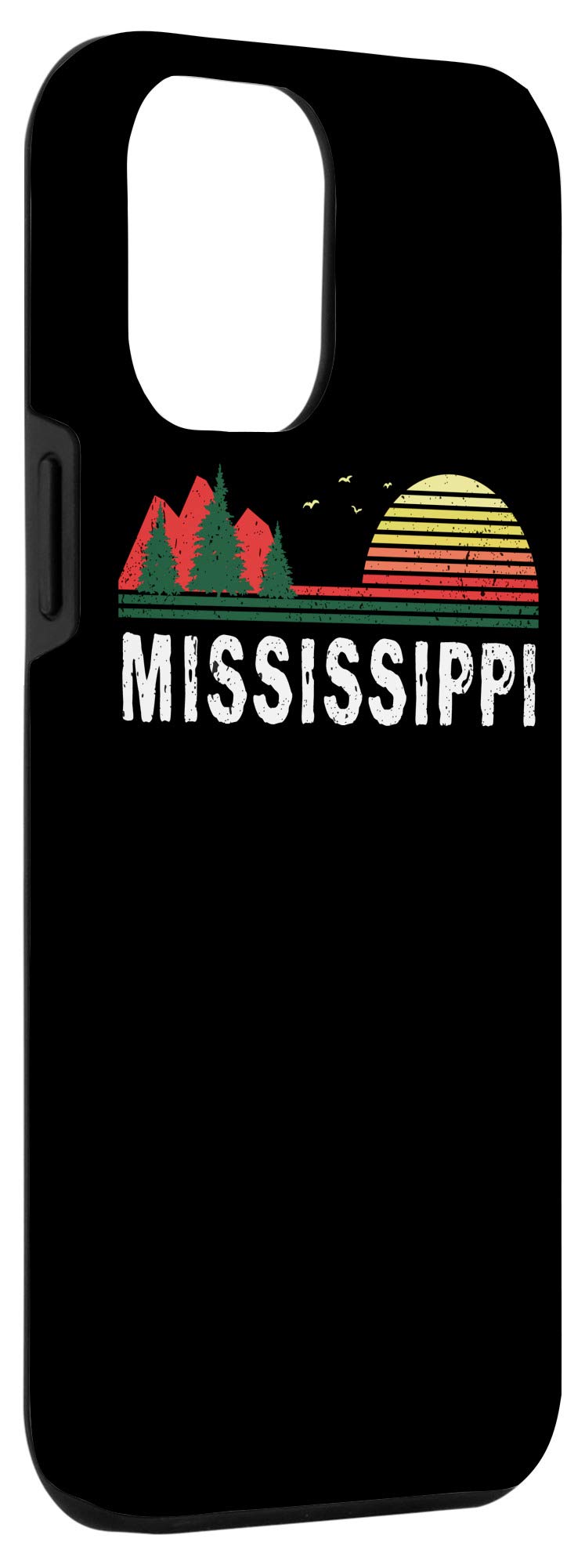 iPhone 12 Pro Max Case - Premium Protective Cover with Unique Evergreen Sunset Mississippi Souvenir Design | Perfect for Camping, Hiking & Outdoor Adventures
