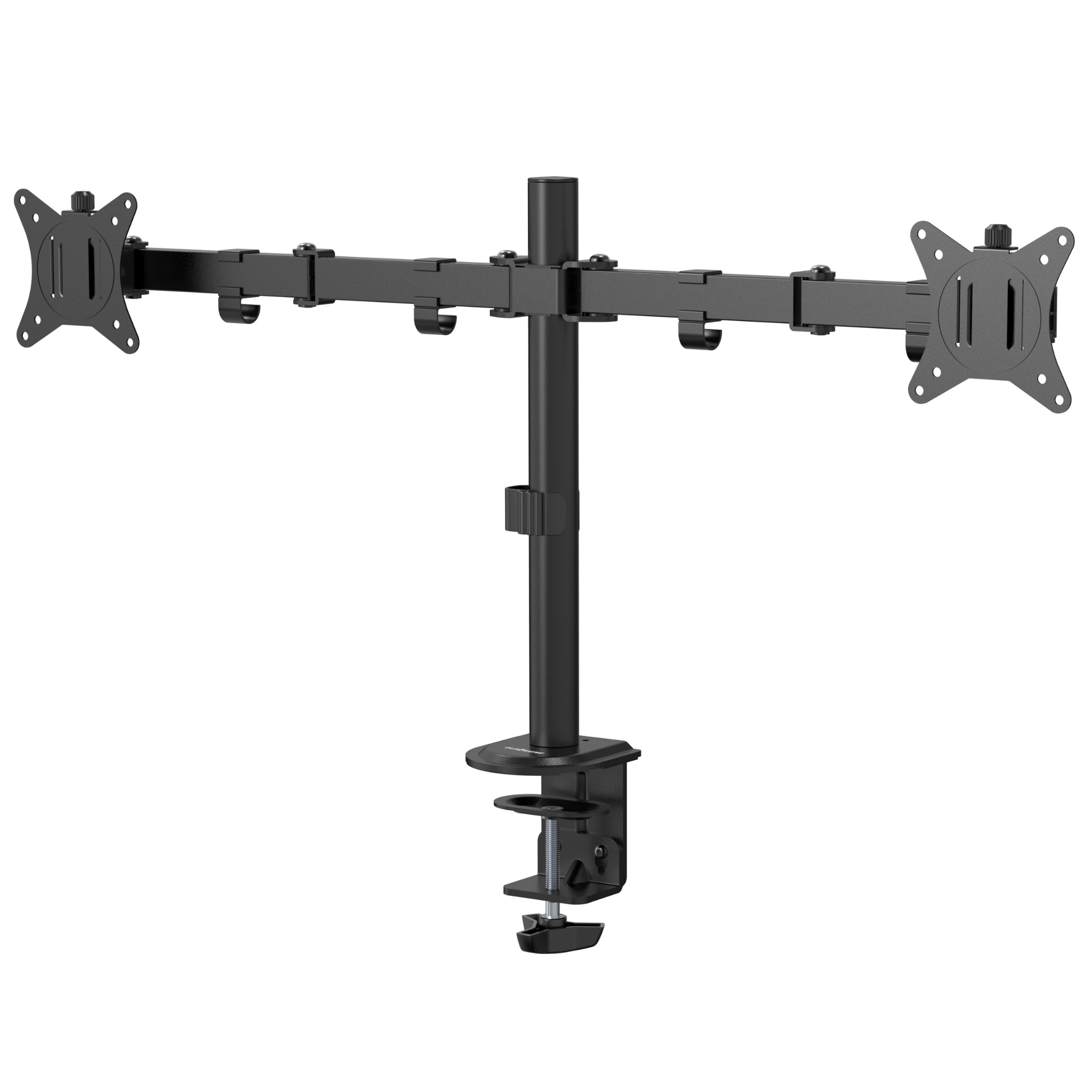 Outshine Dual Monitor Stand for Gaming - Adjustable VESA Mount for 13-32 inch Screens - Perfect for Home Office, Streaming & Esports Setup