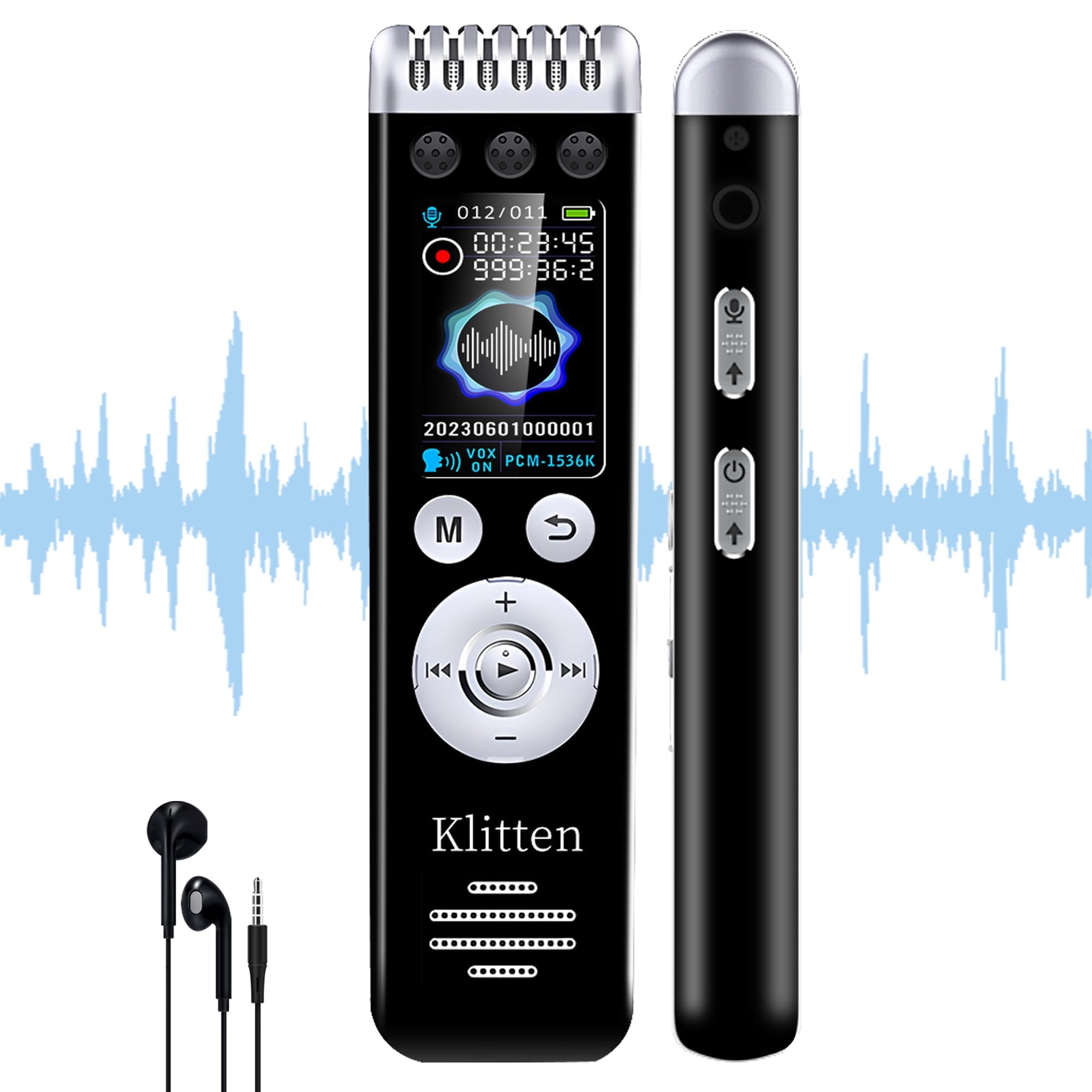 64GB Digital Voice Recorder for Lectures & Meetings - Voice Activated Recording with Playback - Professional Audio Recorder for Students, Journalists & Business Professionals - Perfect for Class Notes, Interviews & Conference Recording