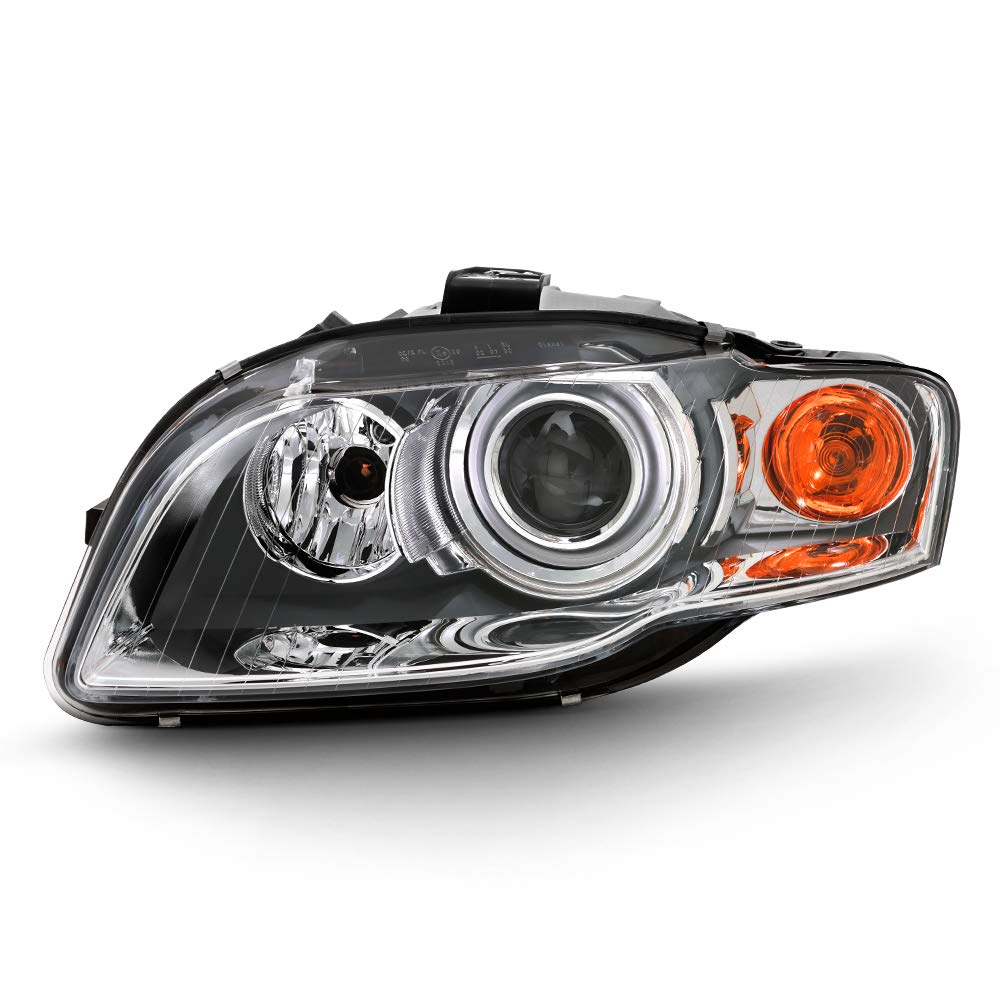 ACANII Replacement HID/Xenon Headlight Assembly for 2006-2008 Audi A4 S4 (Driver Side, Non-Curve Lighting) - Durable Aftermarket Headlamp for Night Driving & Foggy Conditions