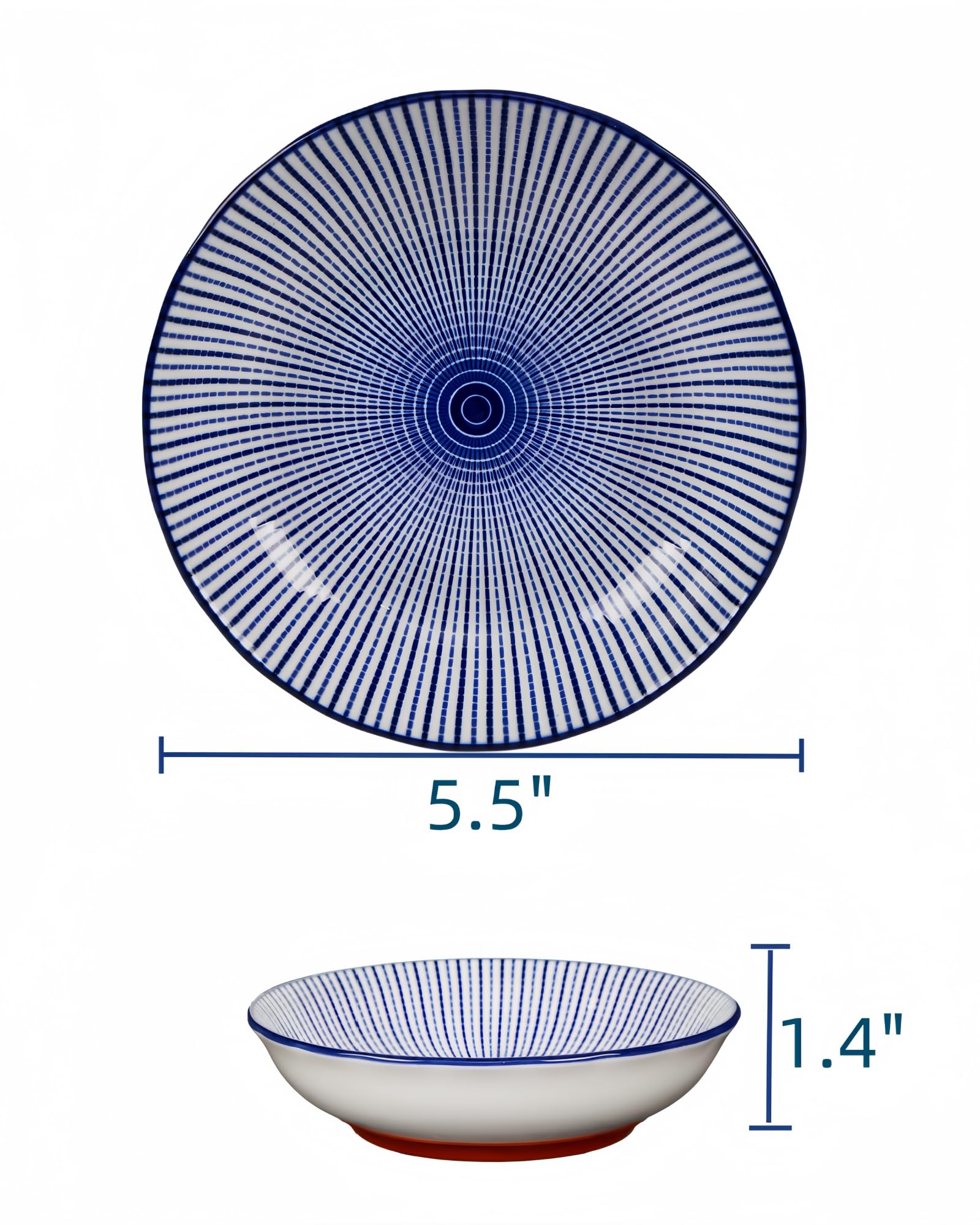 Anti-Slip Ceramic Cat Bowl Set - 5.5 Inch Shallow Pet Food Dish with Silicone Base for Whisker Fatigue Relief | Cute Wide Flat Cat Plates for Indoor Kittens | Perfect for Mealtime Comfort & Noise Reduction in Homes