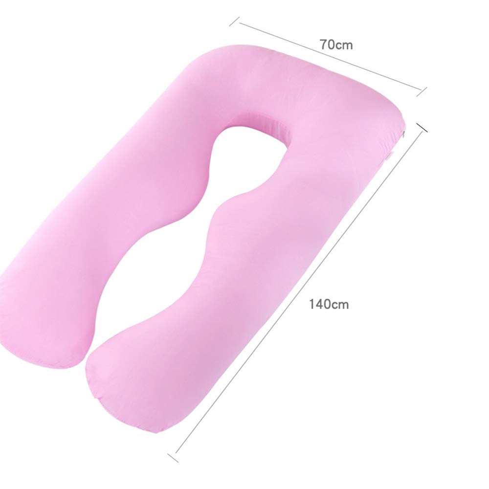 Pink Maternity Body Pillow for Pregnant Women - Cooling Jersey Cover for Comfort - Pregnancy Support Pillow for Back & Hip Pain Relief - Perfect for Sleeping, Nursing & Relaxing During Pregnancy