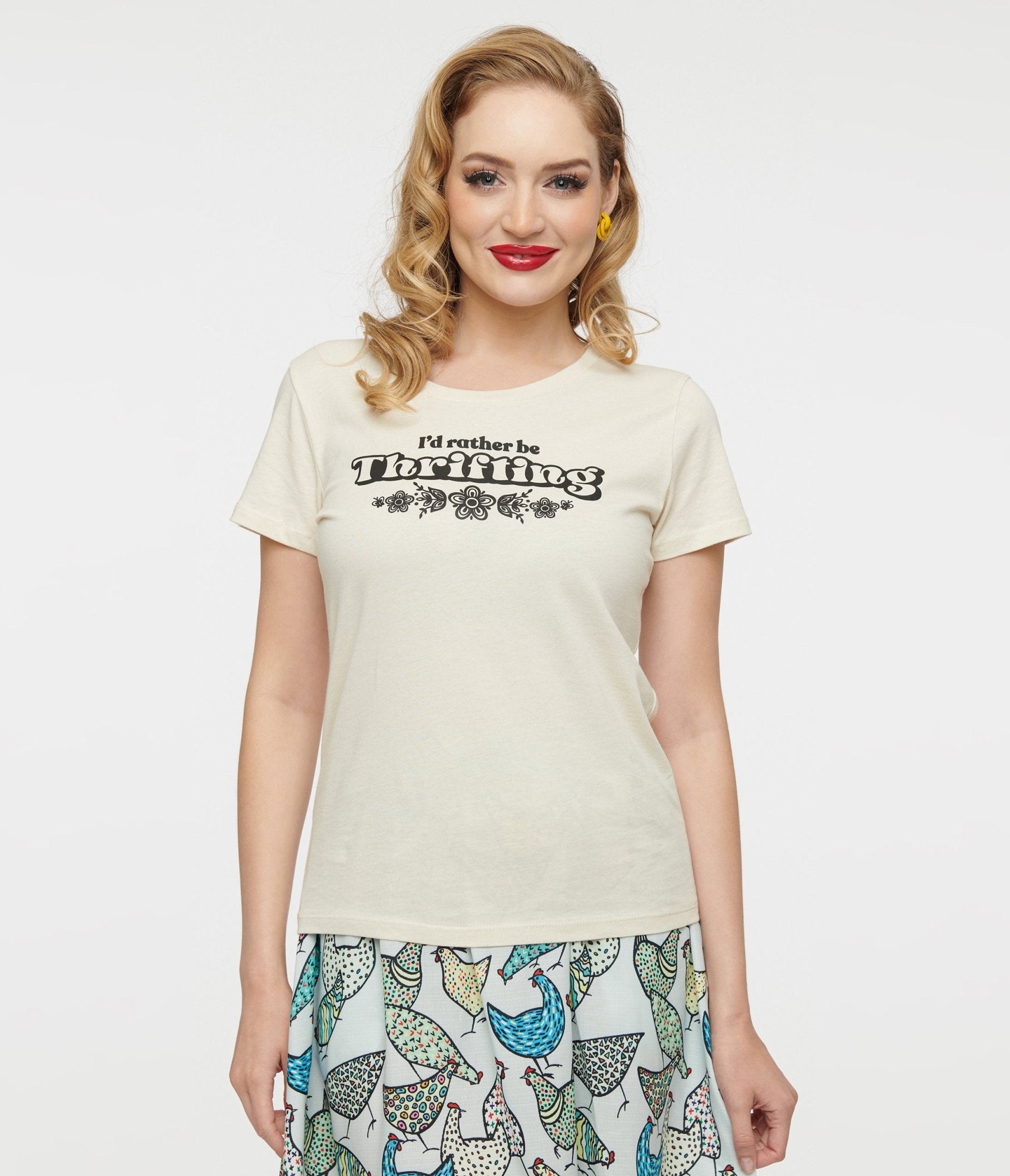 Stylish Fitted Cotton Graphic Tee - Vintage Inspired Thrifted Look - Perfect for Casual Wear, Street Style & Everyday Outfits