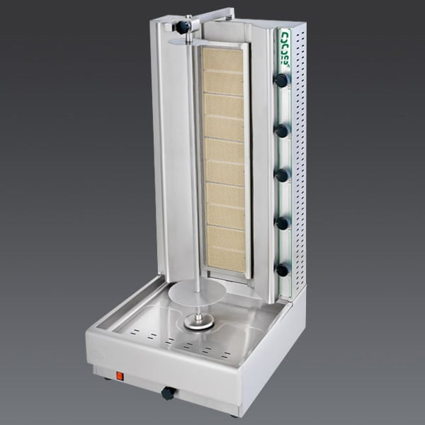 Visvardis Commercial Gyro & Shawarma Machine - 155 to 200 lb Capacity, Natural Gas Powered - Perfect for Restaurants, Food Trucks & Catering Businesses
