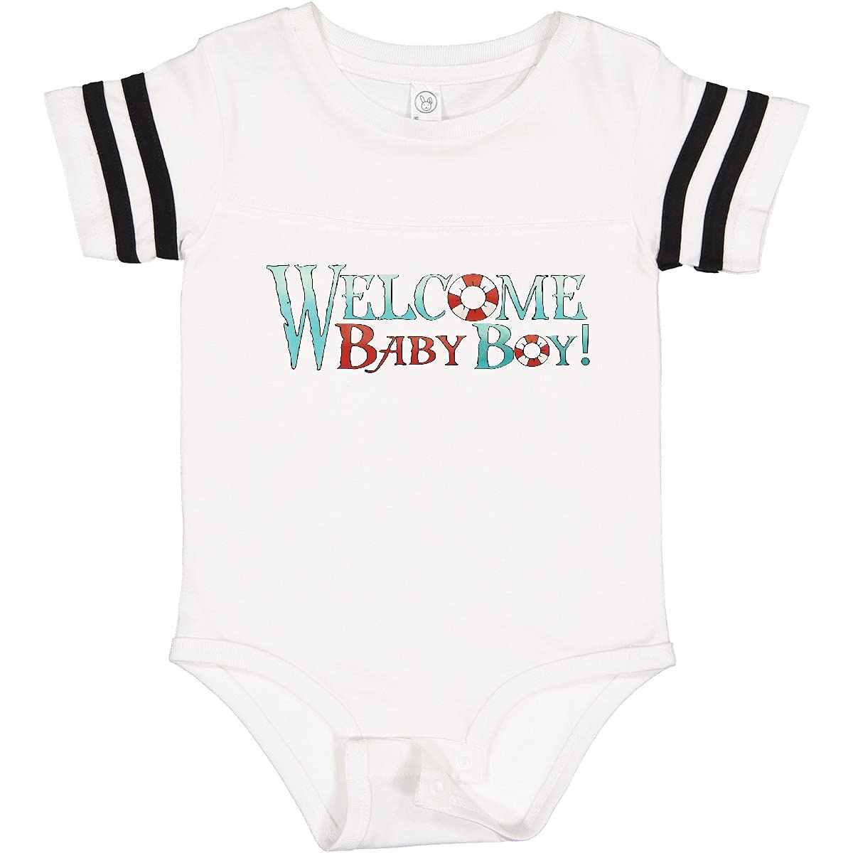 Inktastic Nautical Welcome Baby Boy Bodysuit - Cute Newborn Outfit for Baby Showers, Christenings & Photo Shoots