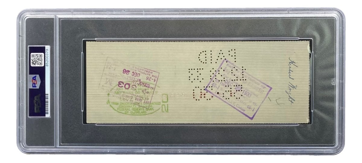 Authentic Orville Wright Signed Bank Check - PSA/DNA Certified 85200379 - Rare Aviation Memorabilia for Collectors & History Enthusiasts