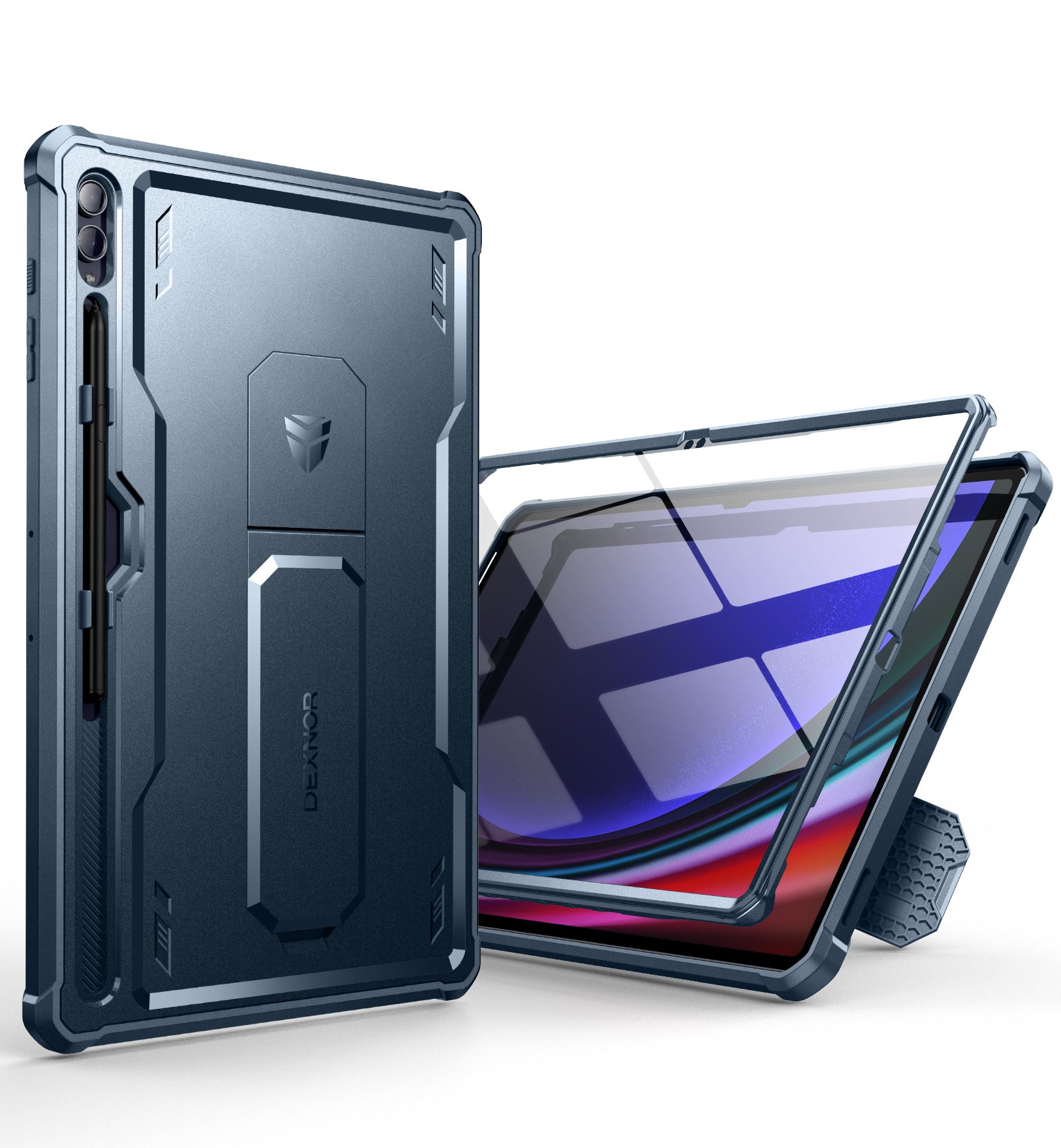 Durable Samsung Galaxy Tab S8 Ultra Case with Screen Protector - Heavy Duty Shockproof Rugged Cover with Kickstand & S Pen Holder | Perfect for Work, Travel & Outdoor Use