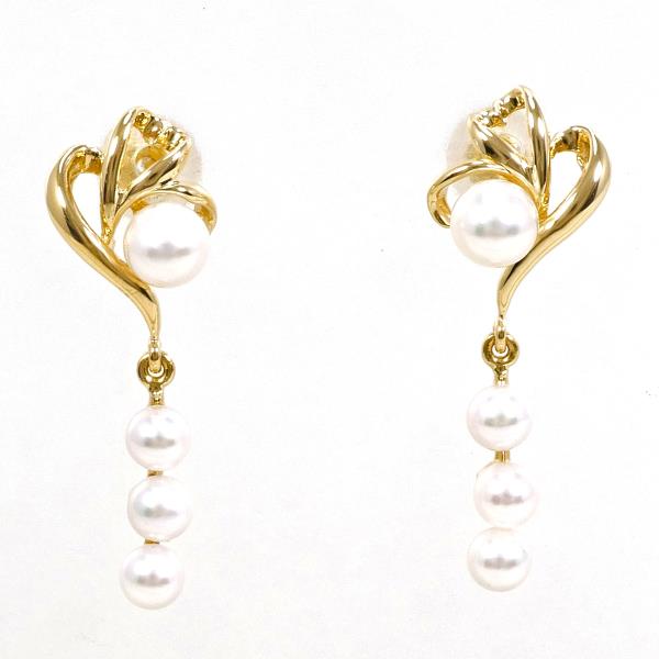 18K Yellow Gold Pearl Earrings for Women - Elegant Stud Earrings with Freshwater Pearls - Perfect for Weddings, Parties & Special Occasions