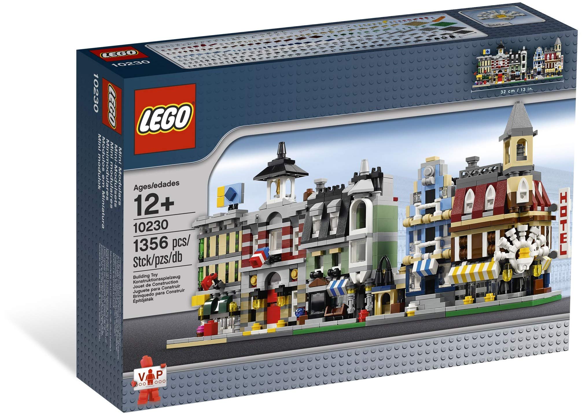 LEGO 10230 VIP Mini Modules Building Set - Miniature Replica of First 5 Modular Buildings (Cafe, Market, Fire Station, Department Store) | Collectible Display for LEGO Fans & Home Decor
