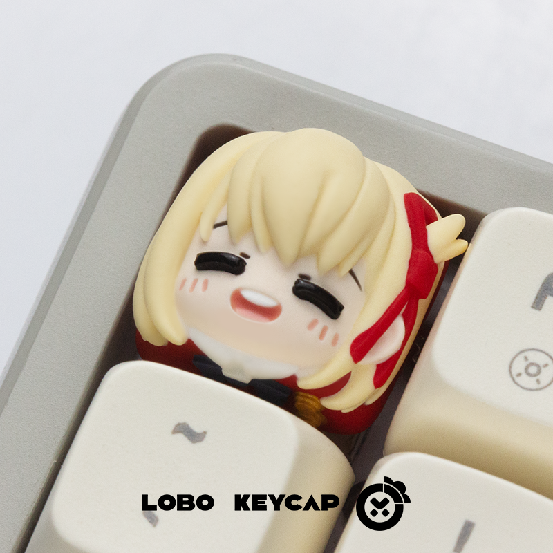 Lycoris Recoil Nishikigi Chisato Anime Resin Keycaps for Mechanical Keyboard - Perfect for Gaming, Typing & Custom Keyboard Builds