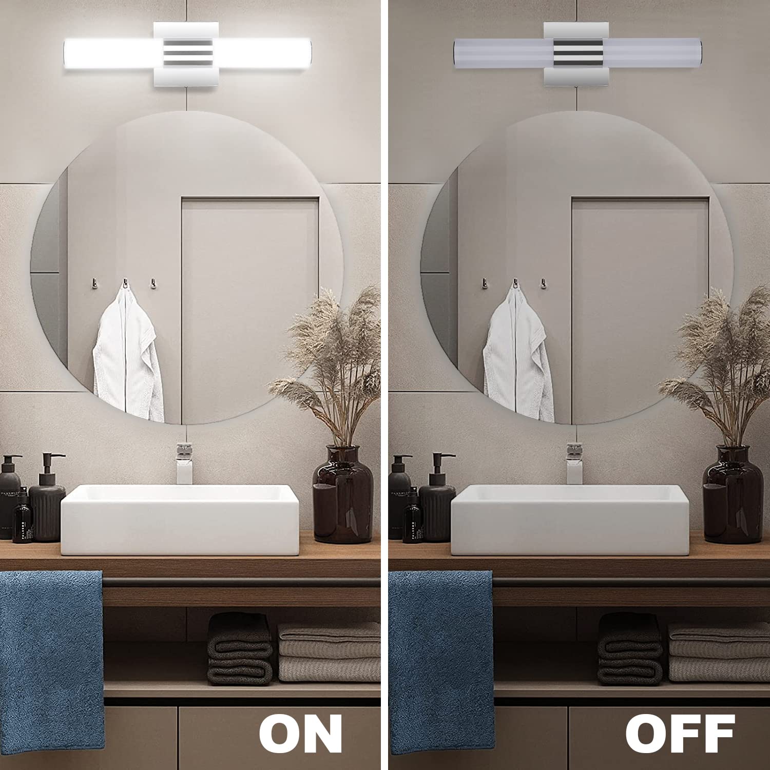 TRLIFE 8W LED Bathroom Vanity Light - Dimmable Cool White Mirror Light for Modern Bathrooms