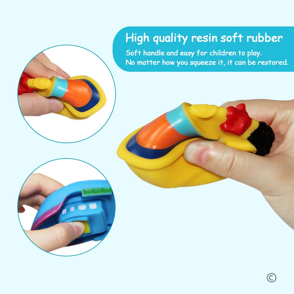 6PCS Floating Bath Toys for Babies - Soft Bathtub Boat, Learning Water & Squirt Toys for Toddlers | Fun Bath Time Play & Early Education