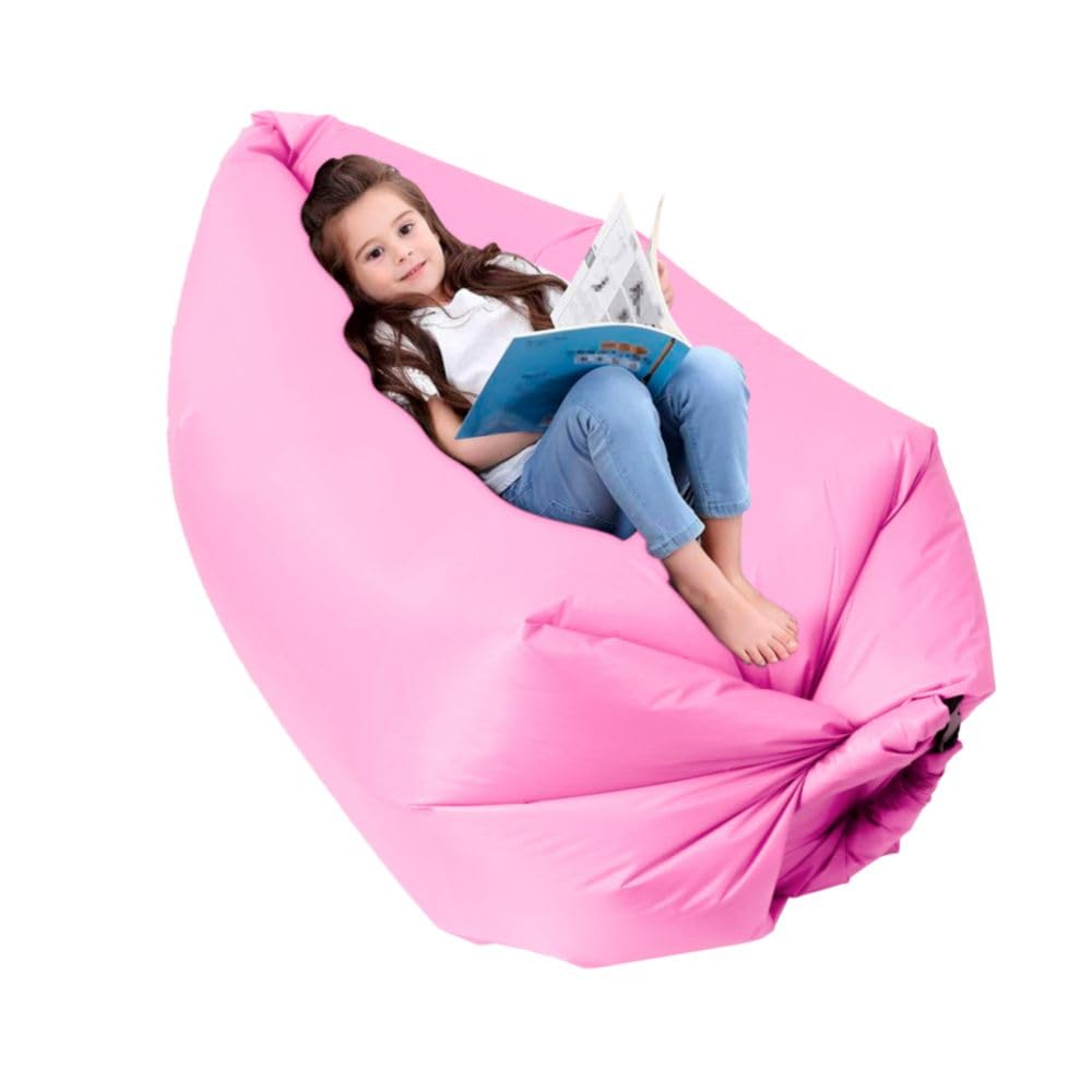 Kids Air Hammock Chillbean - Anti-Leak Inflatable Couch for Camping & Beach | Portable Air Sofa for Children & Teens | Perfect for Outdoor Relaxation, Backyard Lounging & Vacation Comfort