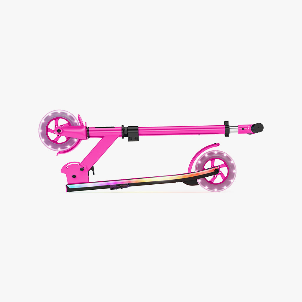 Self-Charging LED Light Up Scooter for Kids - No Batteries Needed, Eco-Friendly Ride-On Toy for Outdoor Fun and Nighttime Adventures
