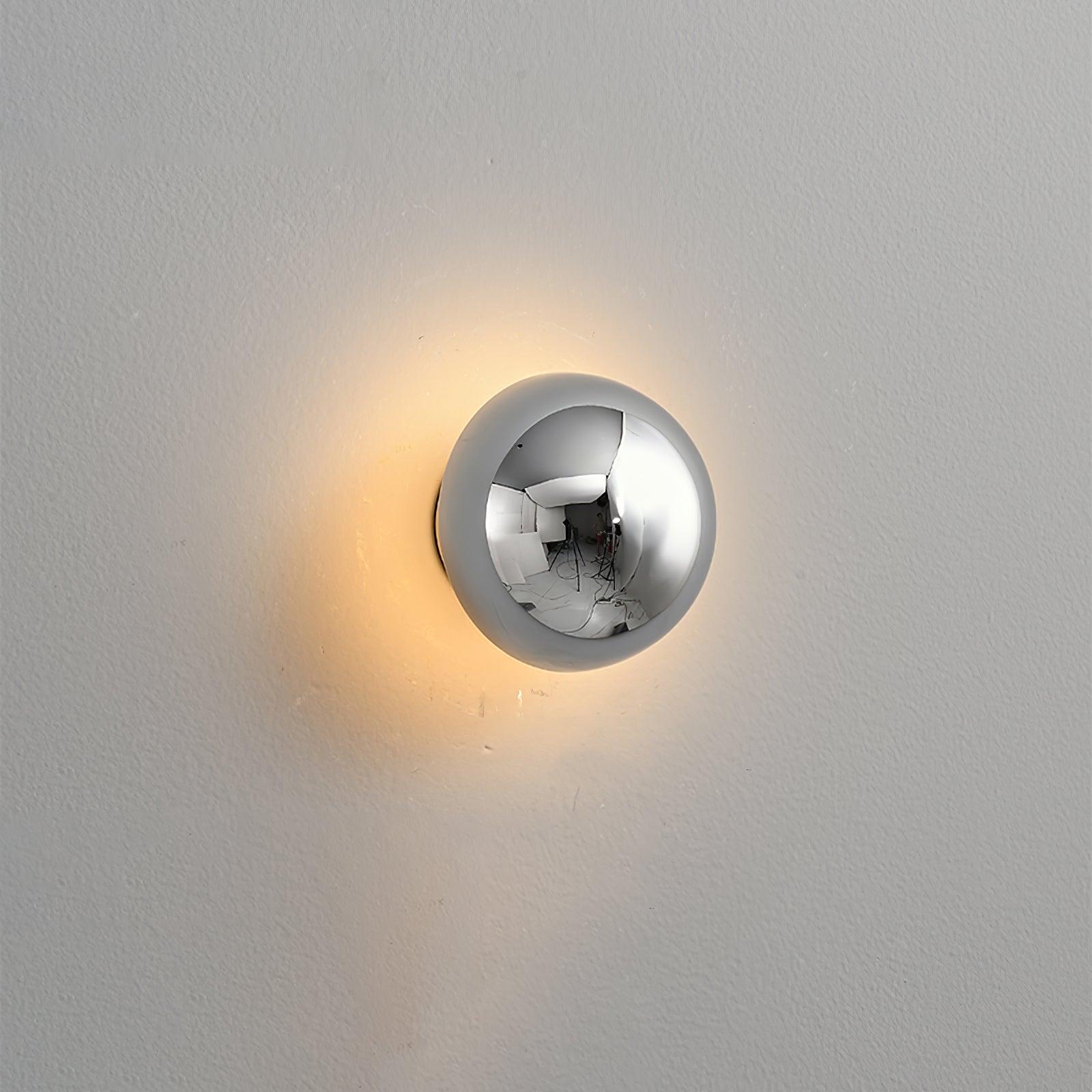 Aurum Sphere Wall Sconce Light Fixture - Modern Gold LED Wall Lamp for Living Room, Bedroom, and Hallway Decor - Perfect for Ambient Lighting and Home Interior Design