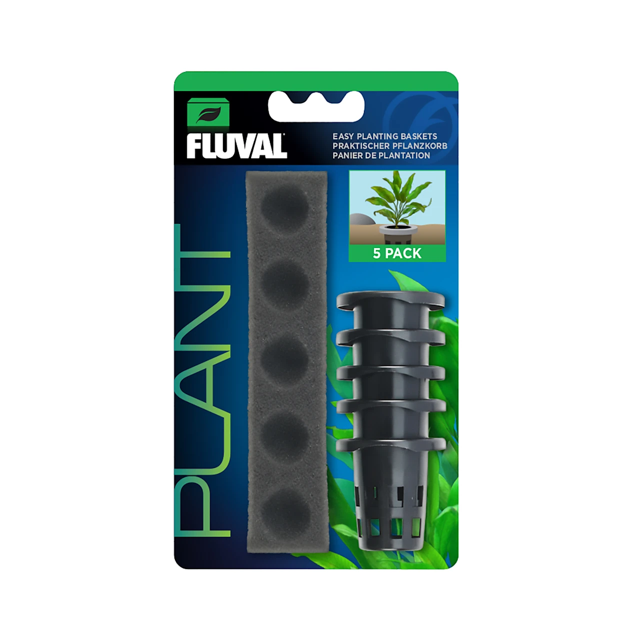 Fluval Easy Planting Basket Set of 5 - Aquatic Plant Holder for Aquariums & Fish Tanks - Perfect for Live Plants, Aquascaping, and Underwater Gardens
